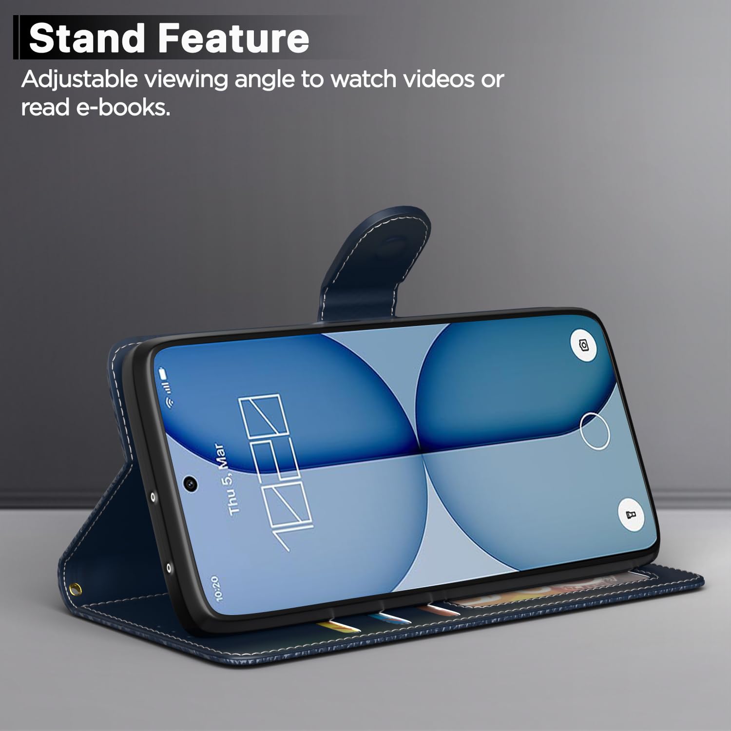 Pikkme blue Wallet wallet flip cover for Nothing Phone 4a 5G – photo 3