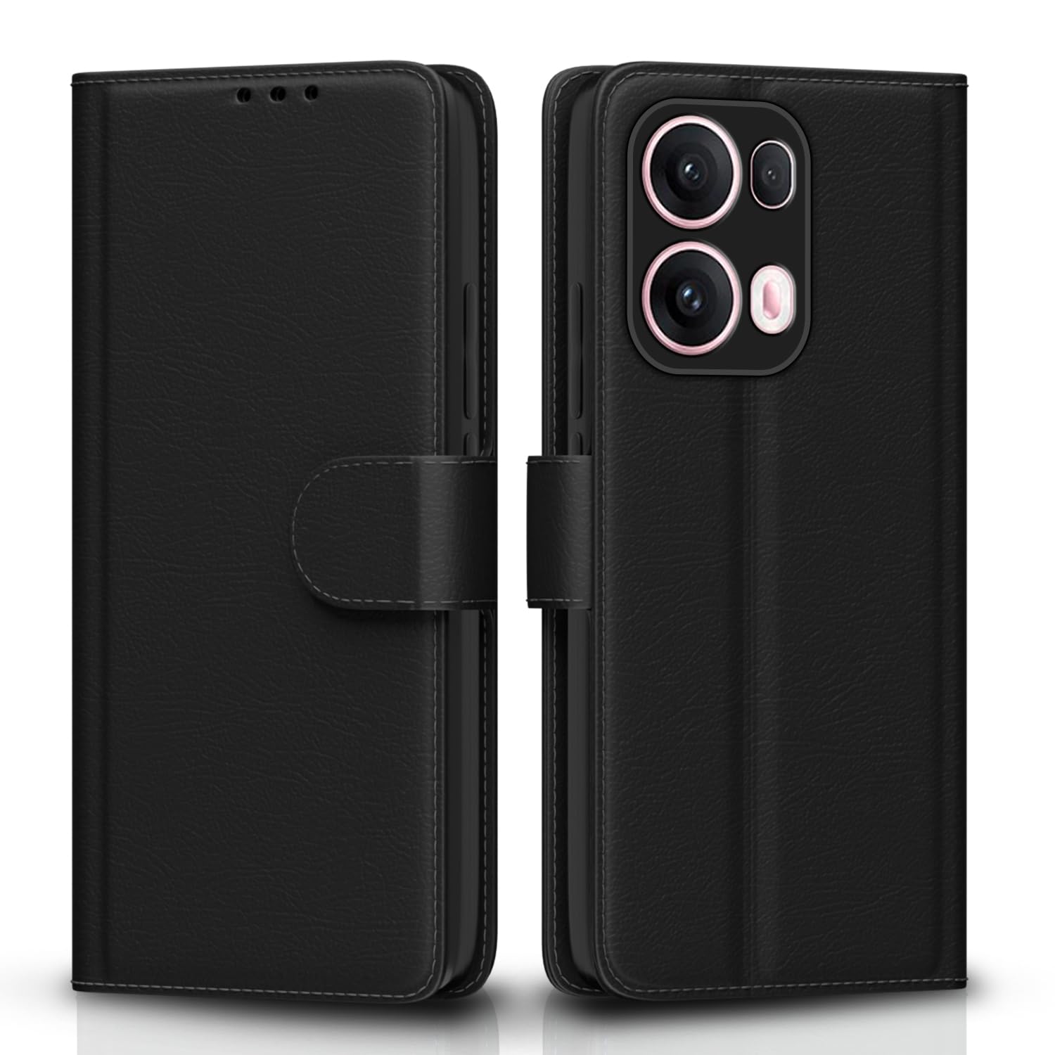 Black Wallet mobile flip cover for Oppo Reno 13 Pro 5G – Pikkme