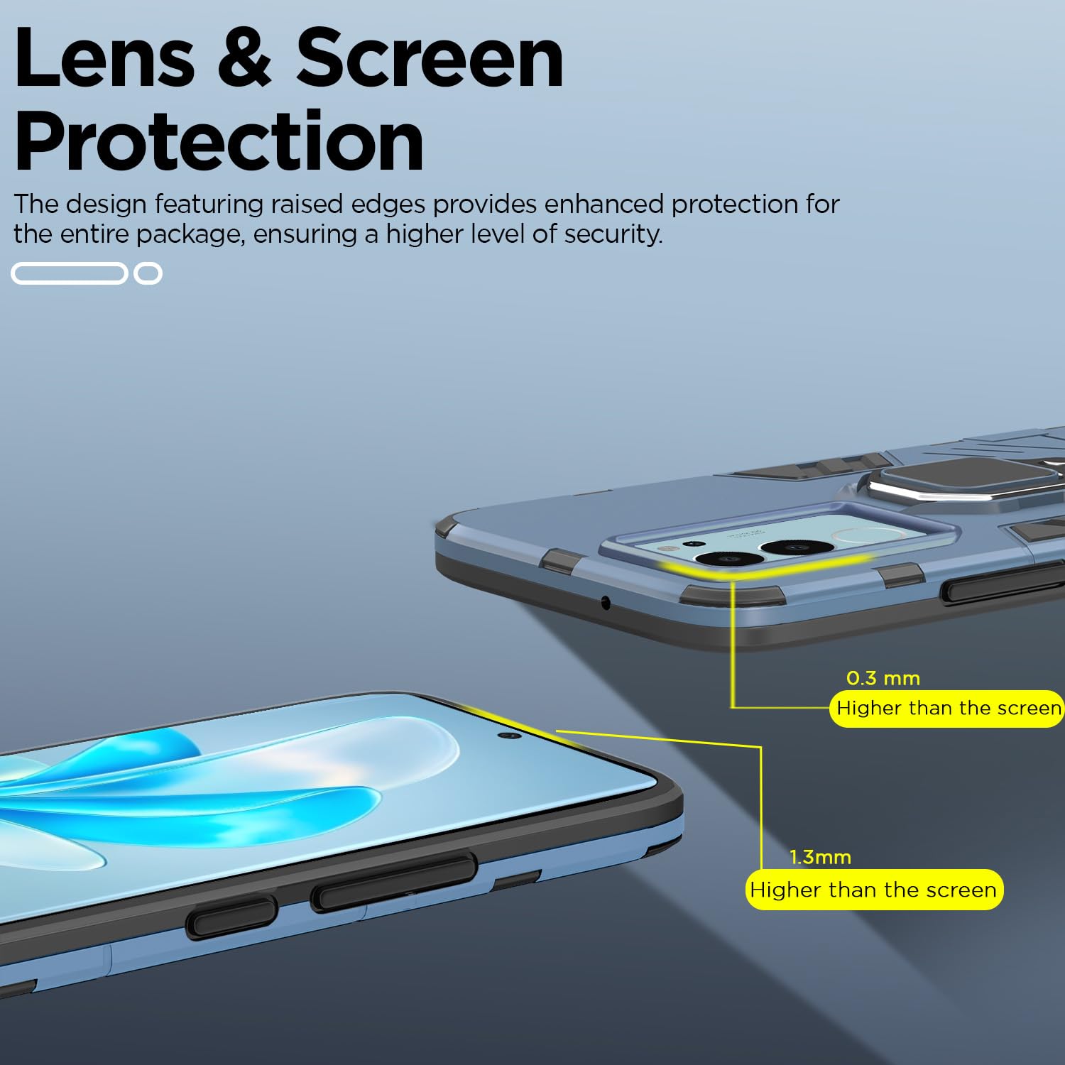 Pikkme Vivo V29/V29 Pro 5G D5 Tough Armor blue mobile back cover – photo 3