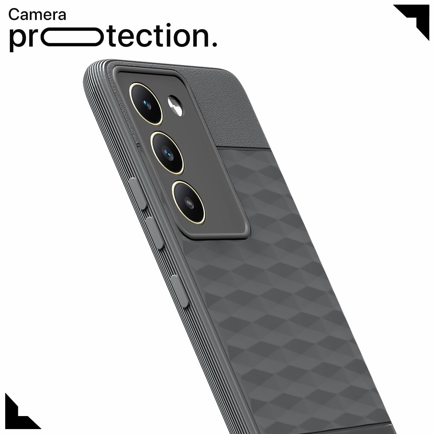 Pikkme Vivo T3 5G / Vivo Y200e 5G Gencase Back Cover (Grey)