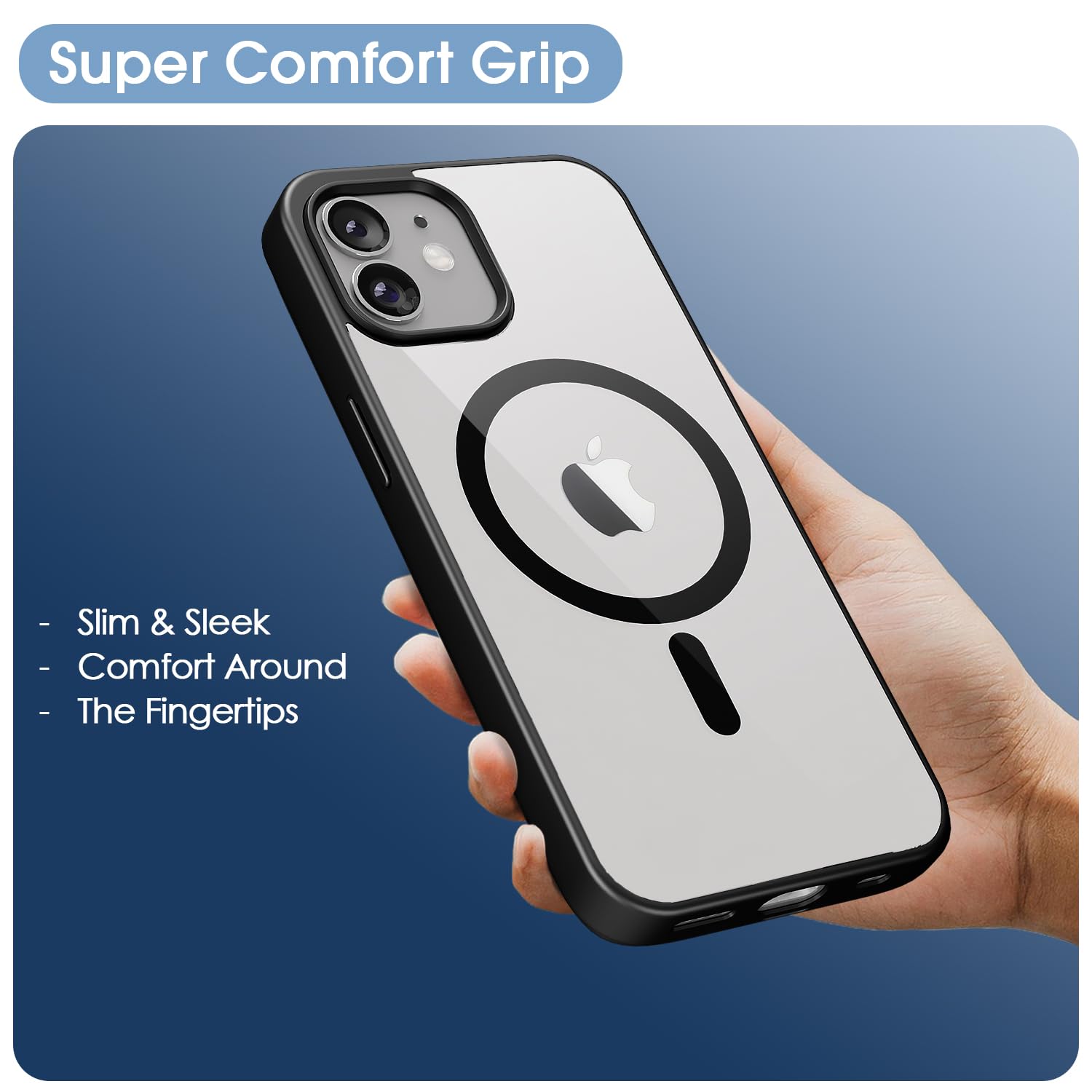 Black back cover for iPhone 12 – Pikkme – photo 6