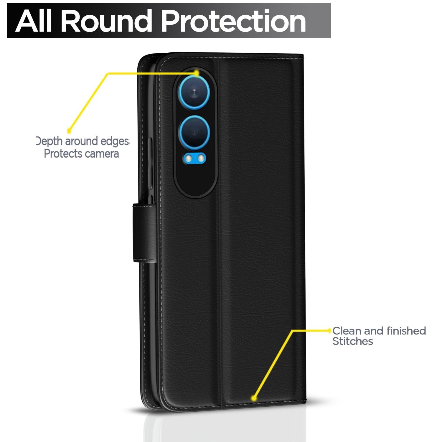 Pikkme black flip cover for OnePlus Nord CE 4 Lite 5G – photo 4