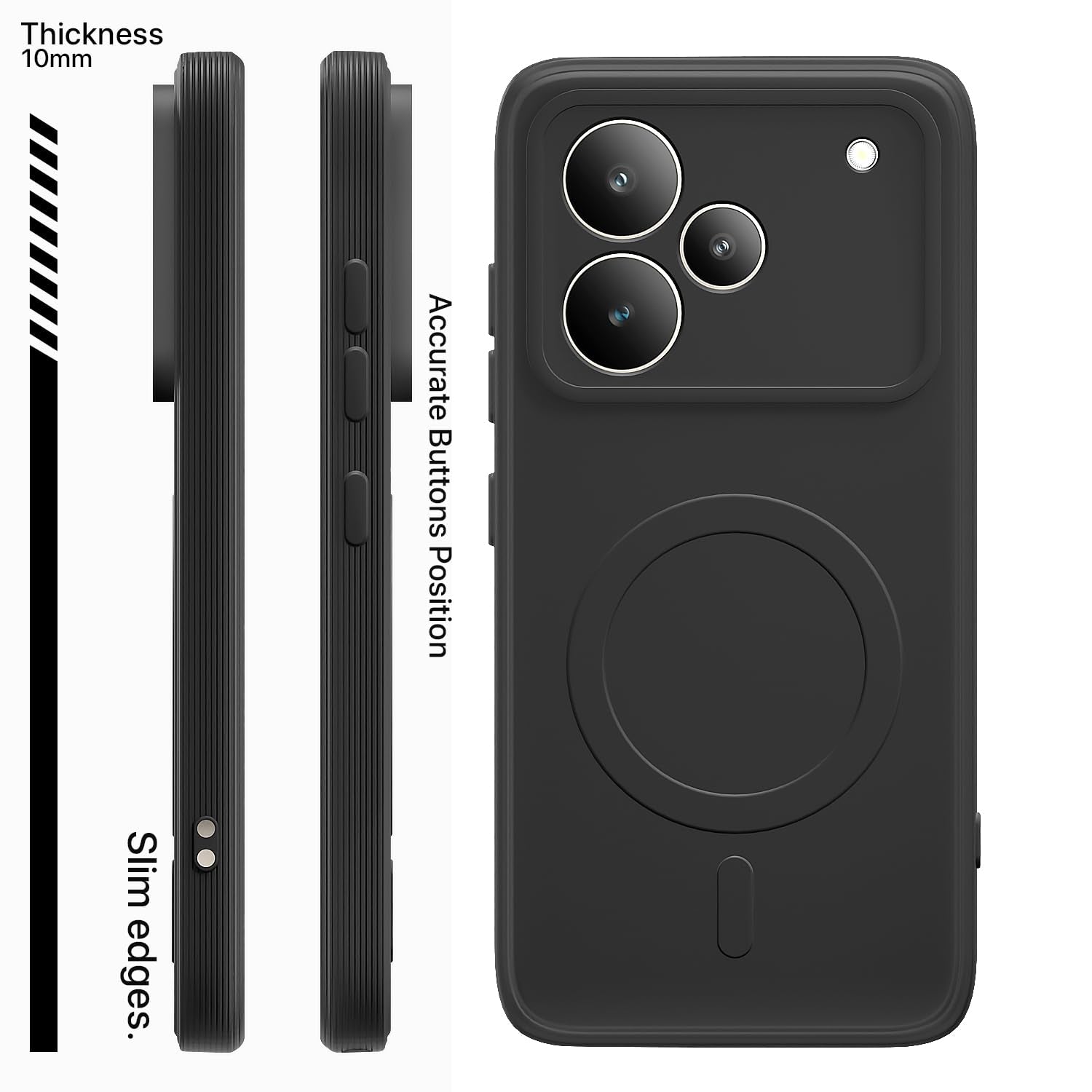 Pikkme black mobile back cover for Realme P4 Pro 5G – photo 3