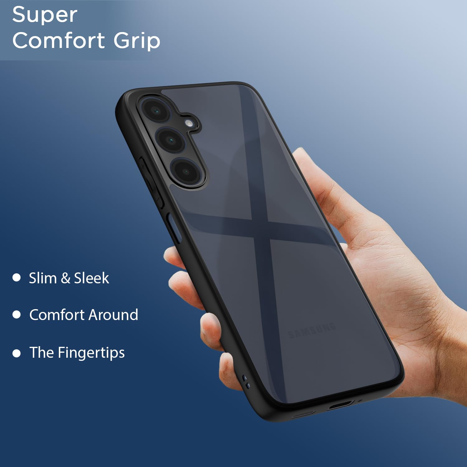 Pikkme Samsung Galaxy A16 5G Eagle 2 Shockproof Sleek Hybrid Armor Back Cover (Black)