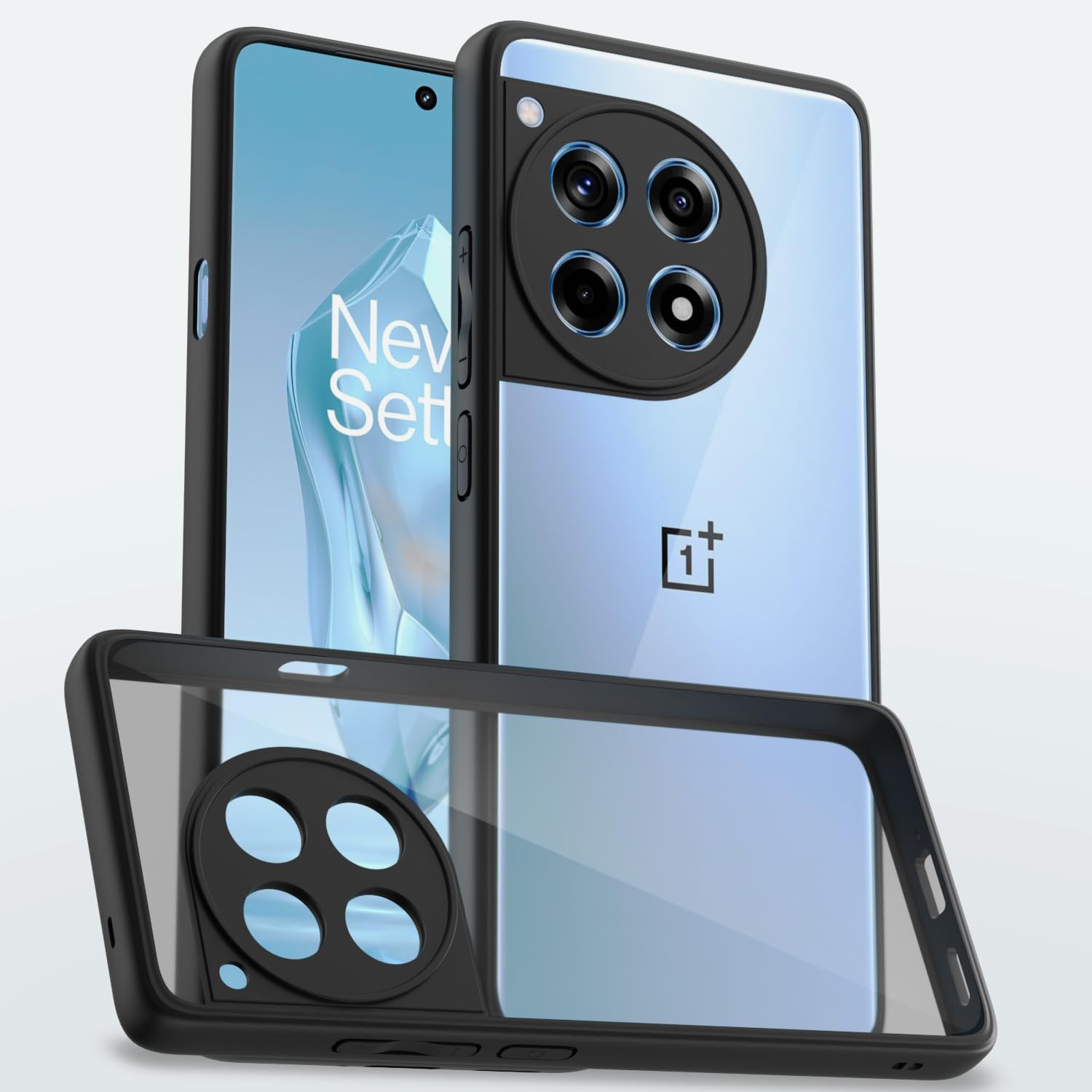 Black back cover for OnePlus 12R 5G – Pikkme