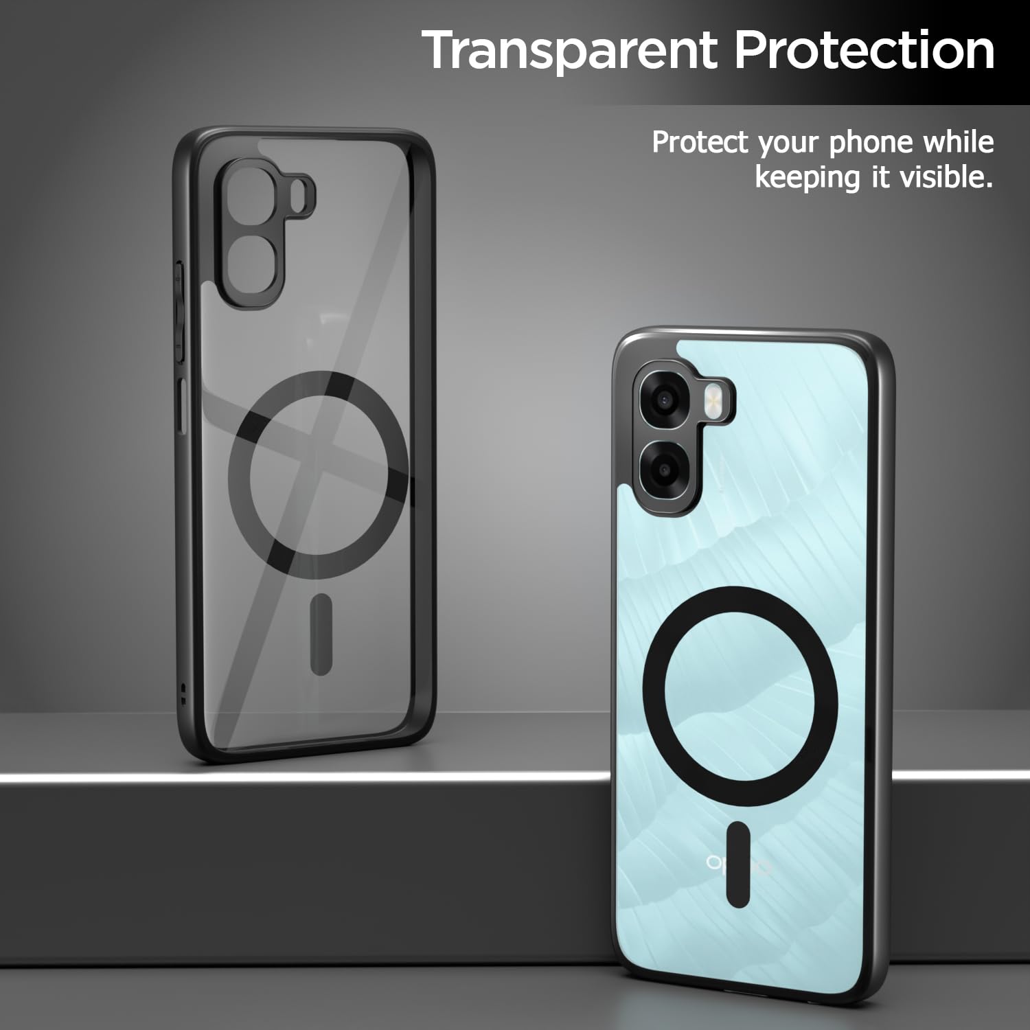 Black mag-safe MagSafe back cover for Oppo A6X 5G – Pikkme – photo 3