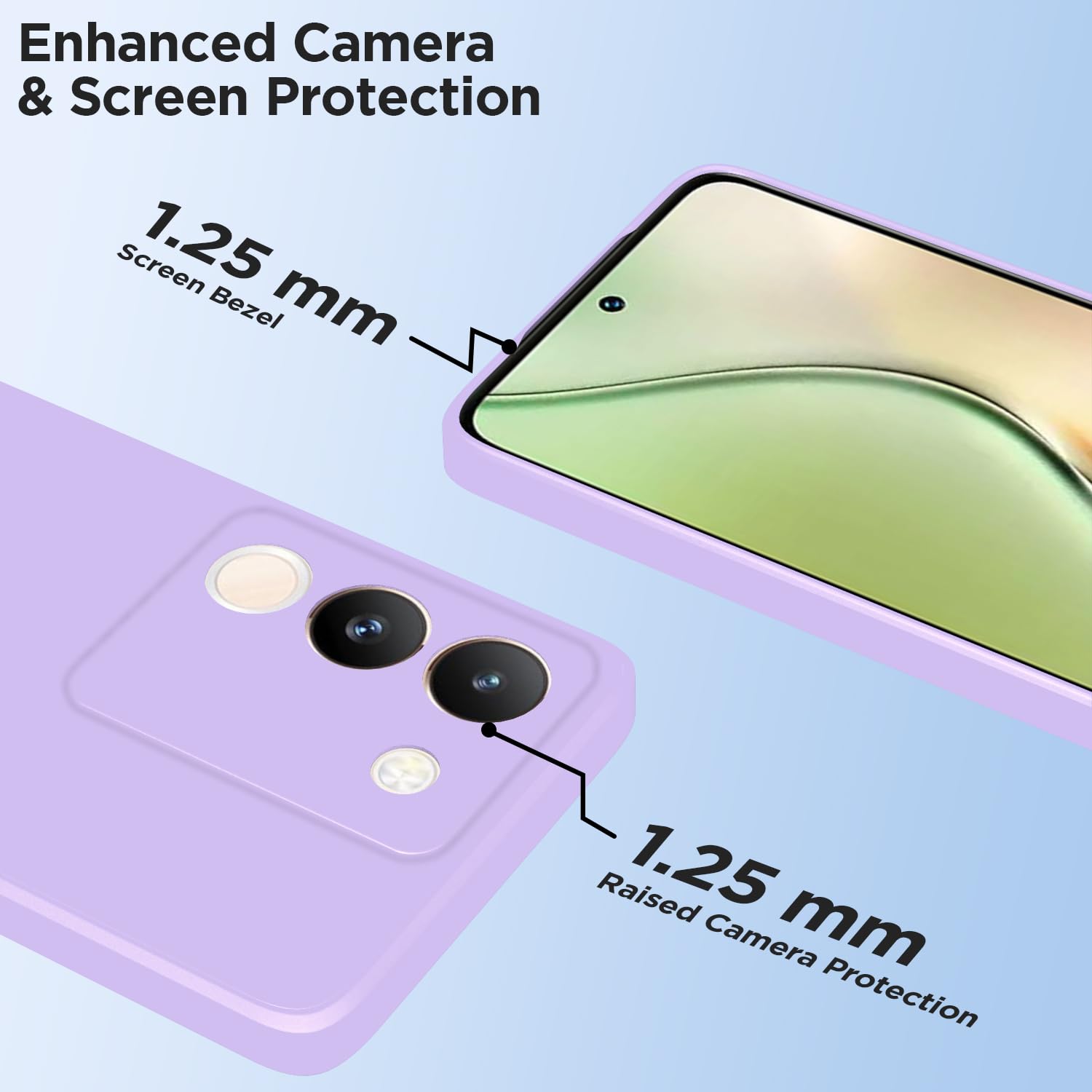 Pikkme Vivo Y200e 5G Liquid Silicone Back Cover (Purple)