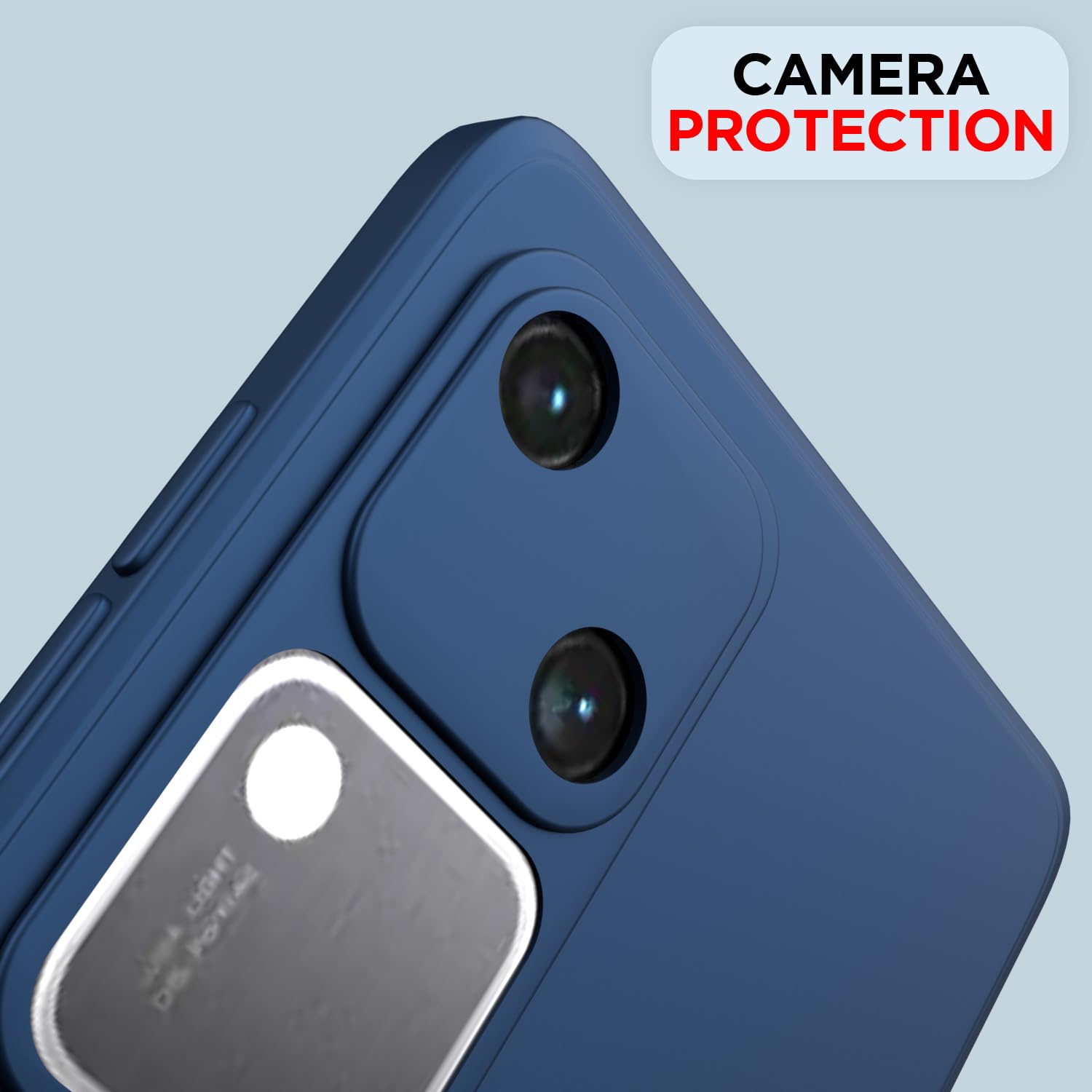 Pikkme Vivo V30 5G Liquid Silicone Back Cover (Blue)