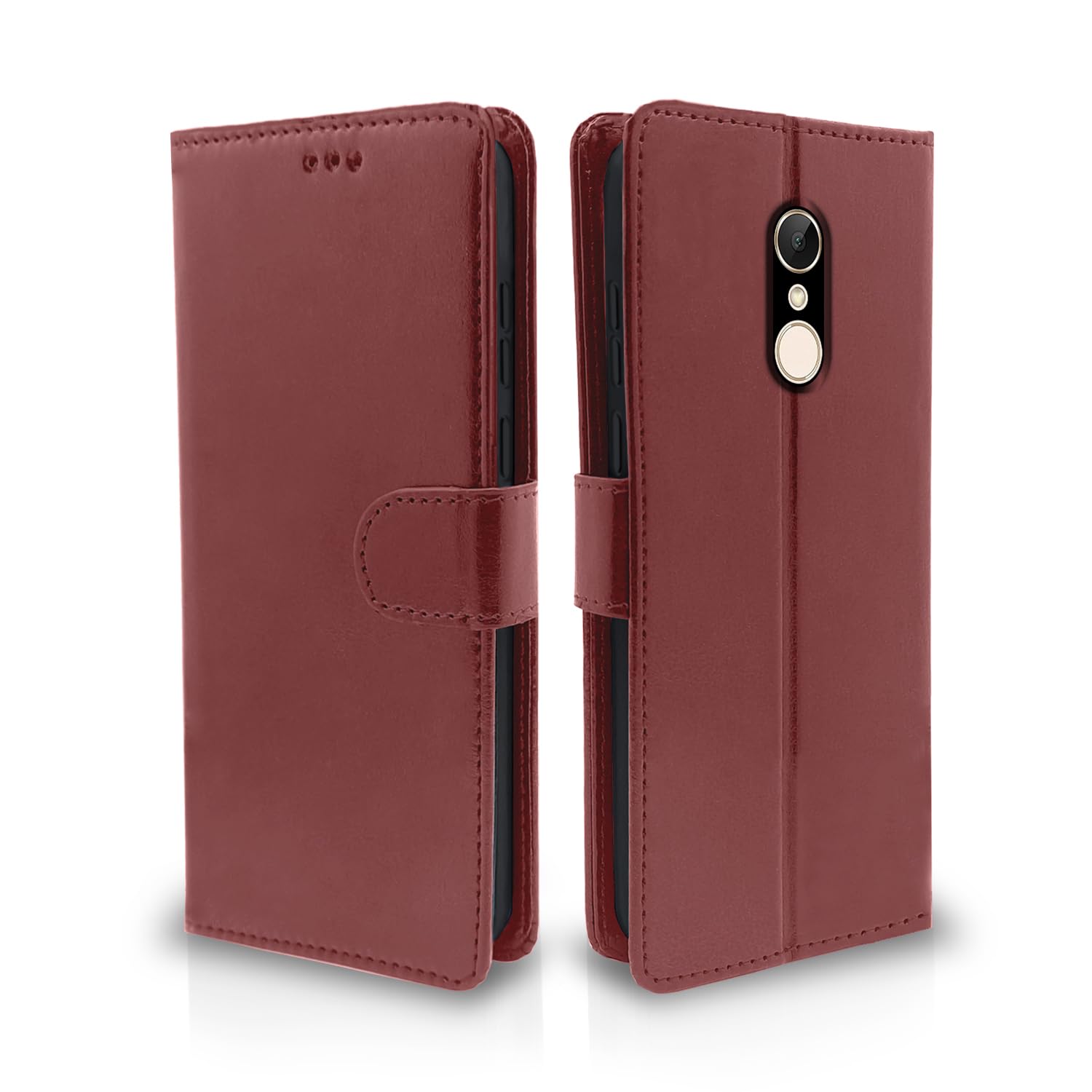 Pikkme Redmi 5 Wallet brown wallet flip cover