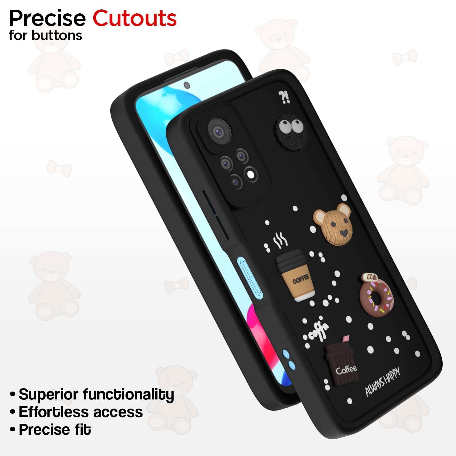 Pikkme black Silicone back cover for Redmi Note 11 Pro – photo 6