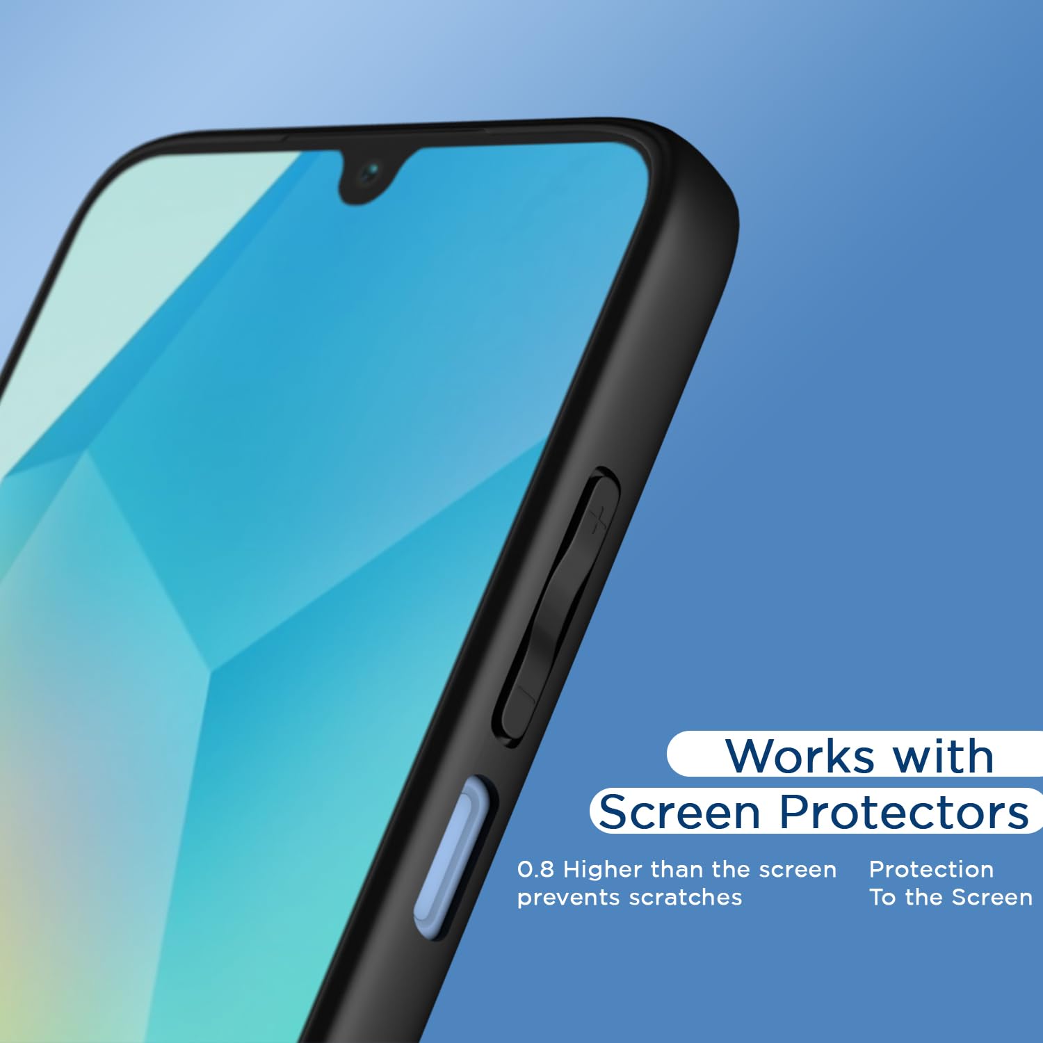 Pikkme Samsung Galaxy A16 5G Eagle 2 Shockproof Sleek Hybrid Armor Back Cover (Black)