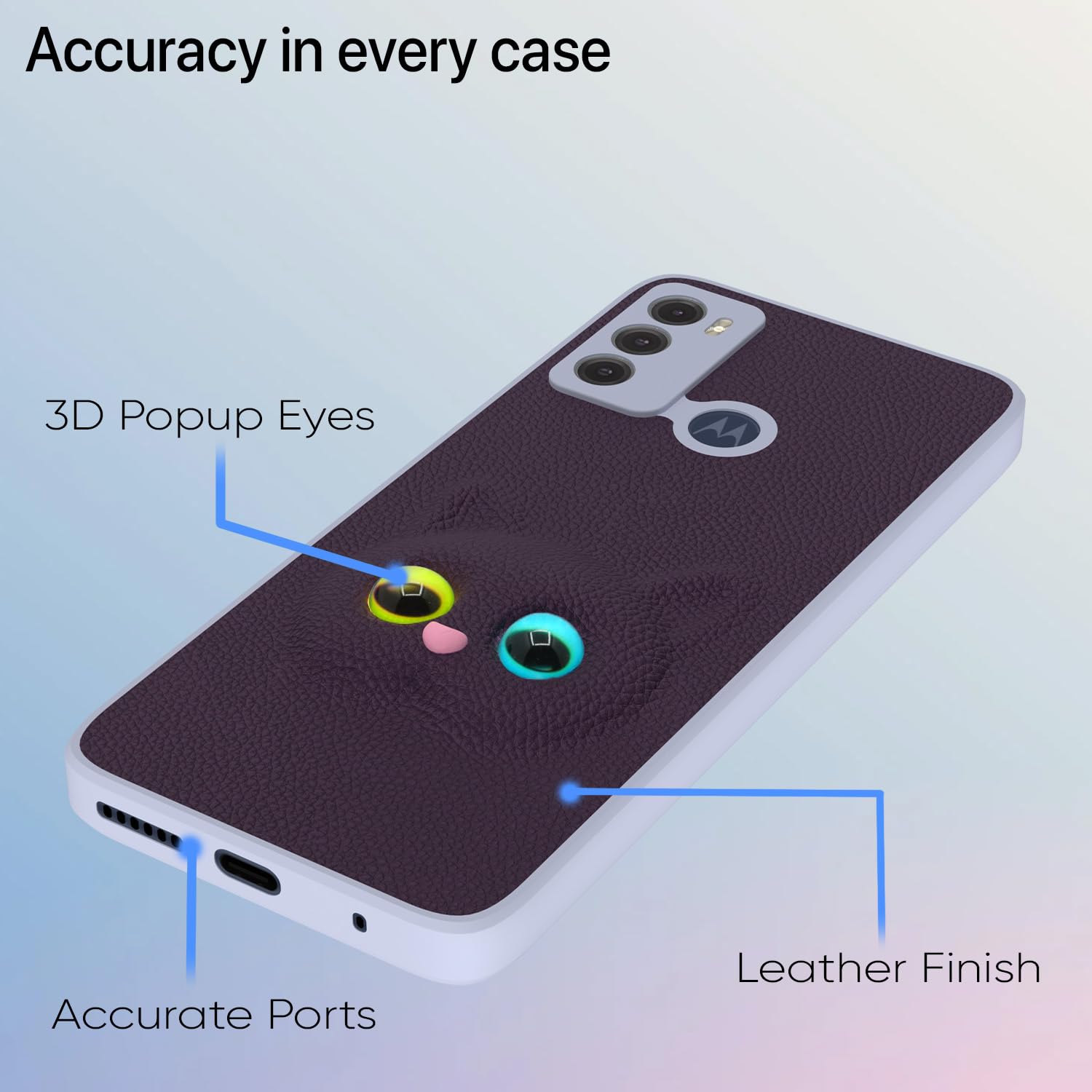 Pikkme purple Cat back cover for Moto G60/G40 Fusion – photo 7