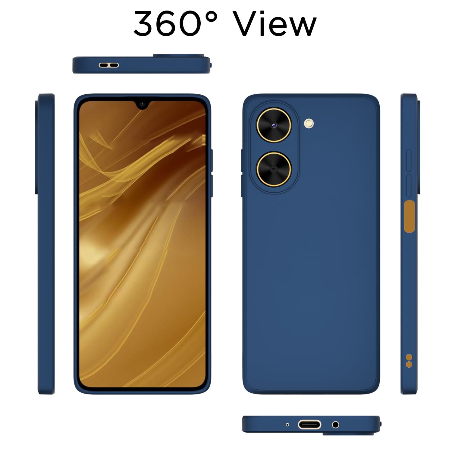 Pikkme Redmi A5/Poco C71 Soft Matte Silicone Shockproof Case (Blue)