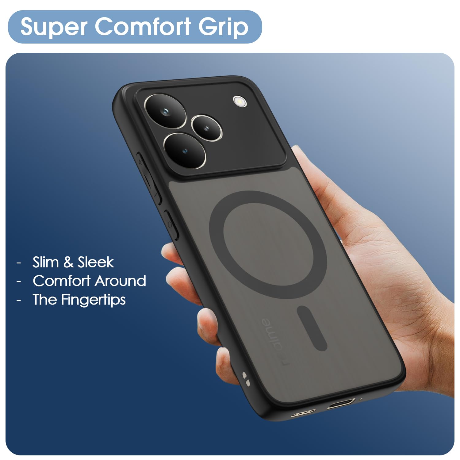 Realme P4 Pro 5G back cover in black smoke mag-safe by Pikkme – photo 6