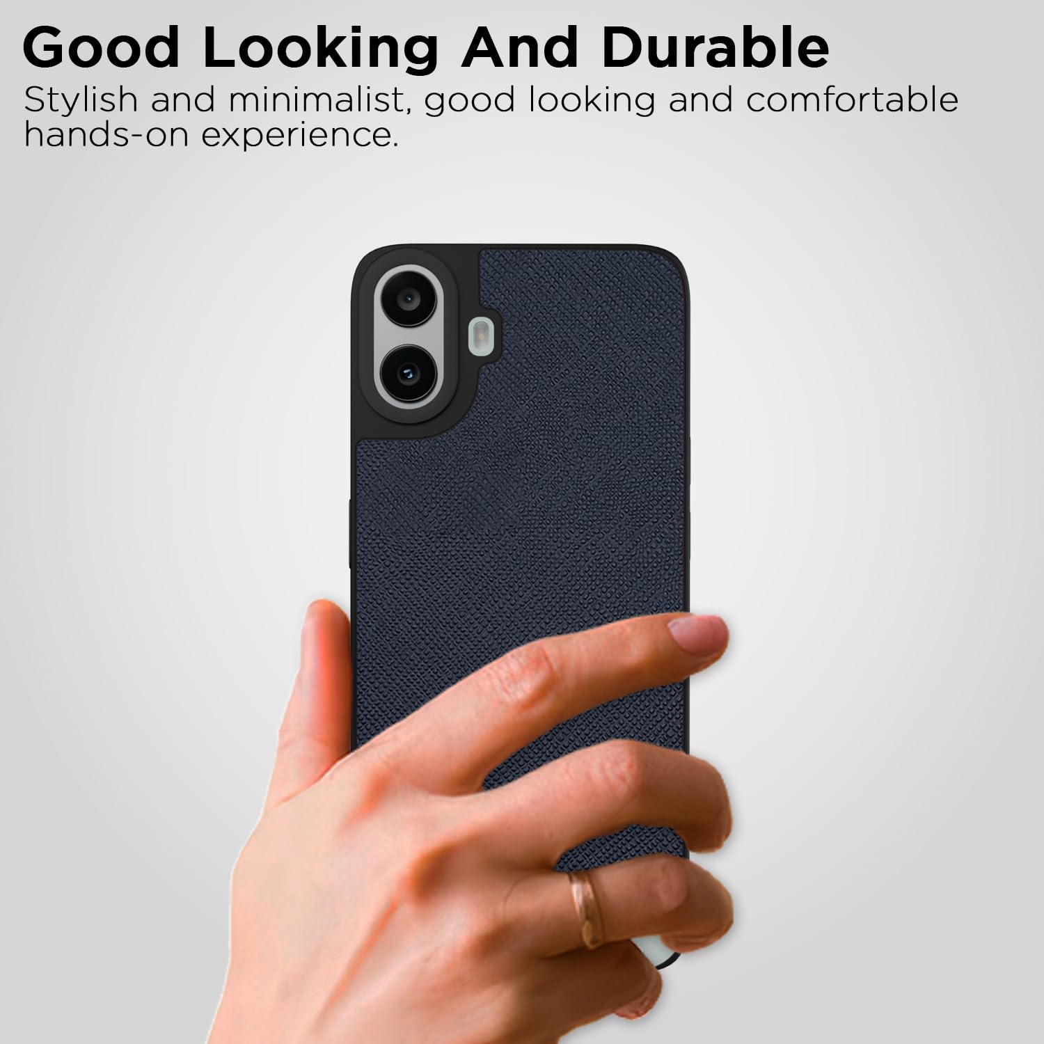 Pikkme CMF by Nothing Phone 1 Indian Leather Back Cover (Blue)