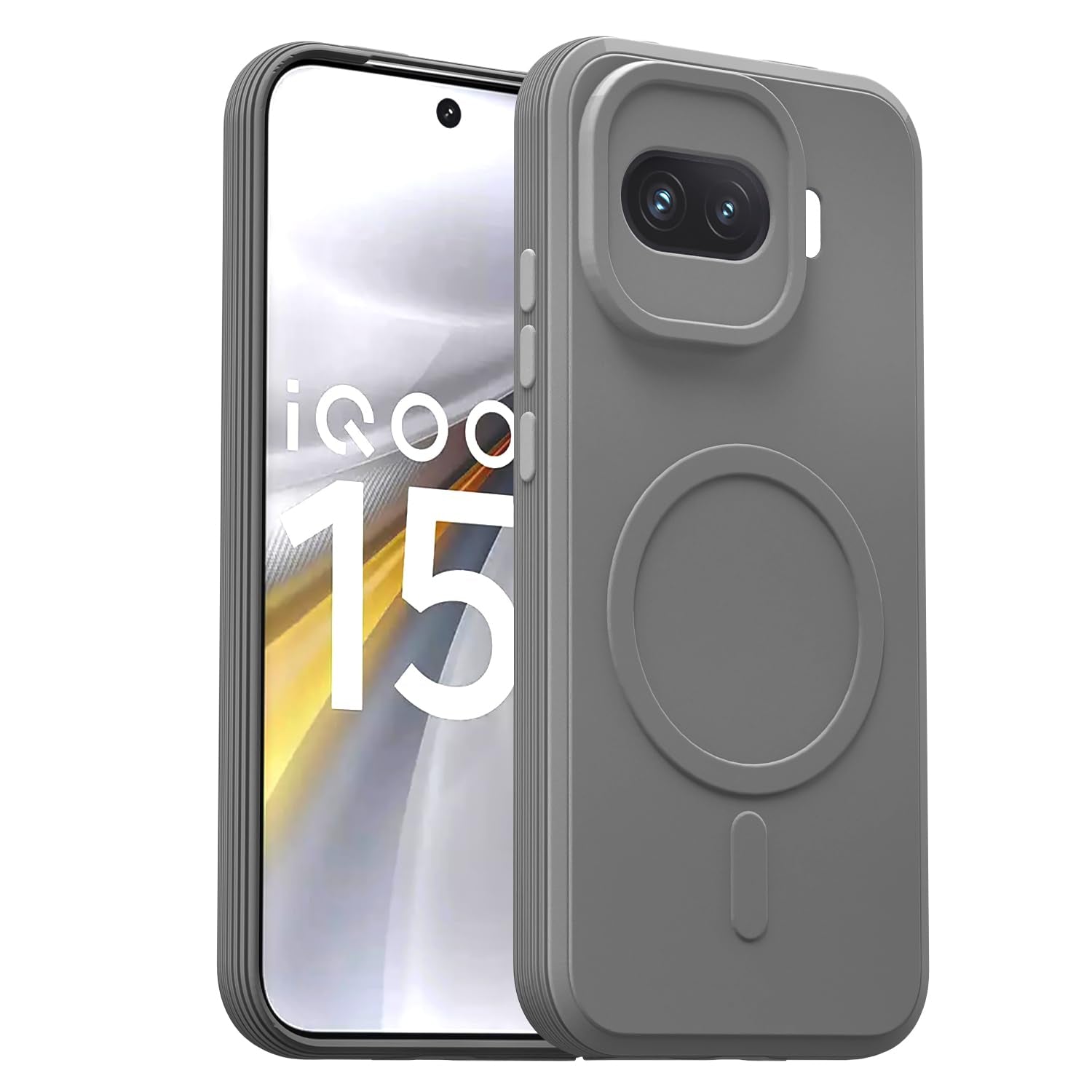 Grey MagSafe phone cover for iQOO 15R 5G – Pikkme