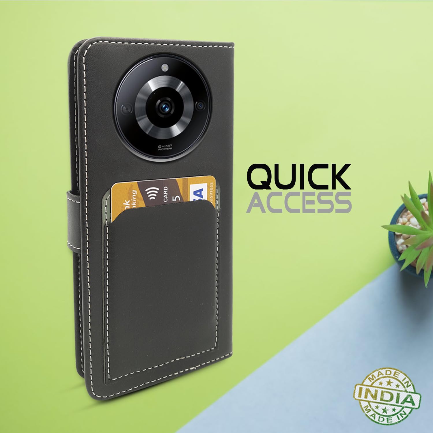 Grey Magnetic flip case for Realme Narzo 60 5G – Pikkme – photo 4