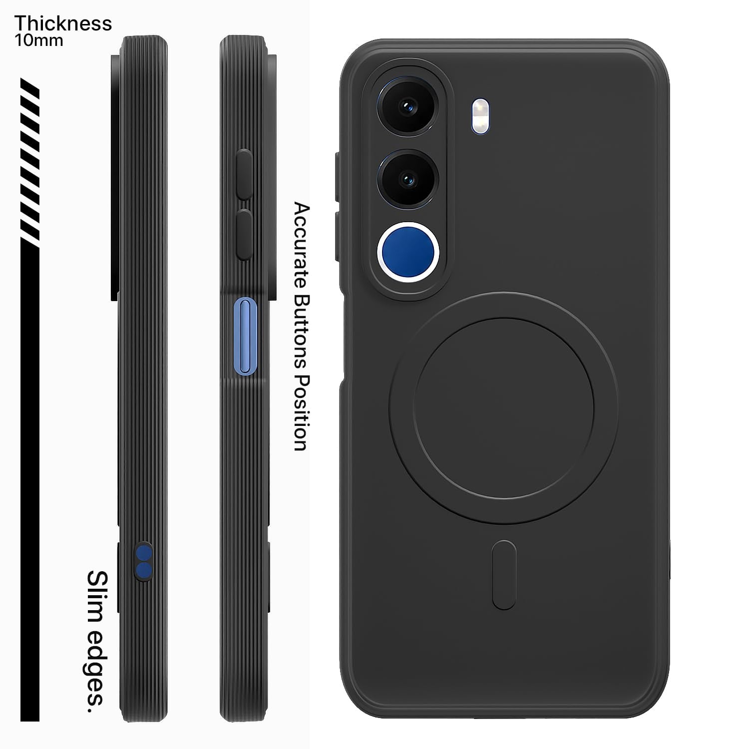 Black MagSafe mobile back cover for Realme C100x – Pikkme – photo 3