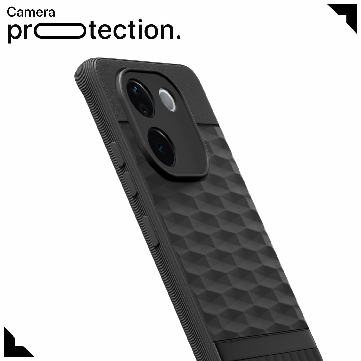 Pikkme Vivo T3 Pro 5G / iQOO Z9s Pro 5G Gencase Back Cover (Black)