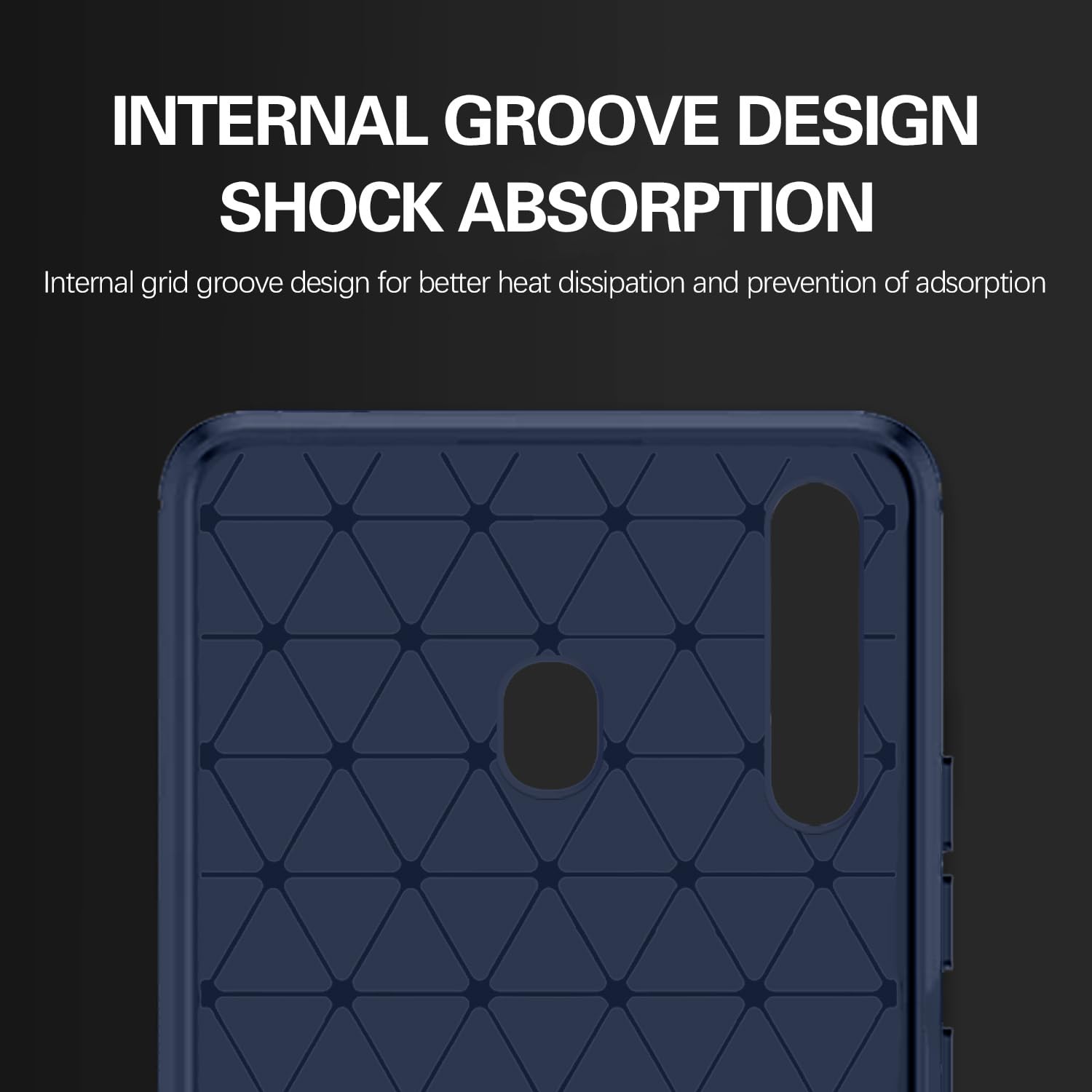 Pikkme Samsung Galaxy M30 Hybrid Carbon Fiber Back Cover | Blue