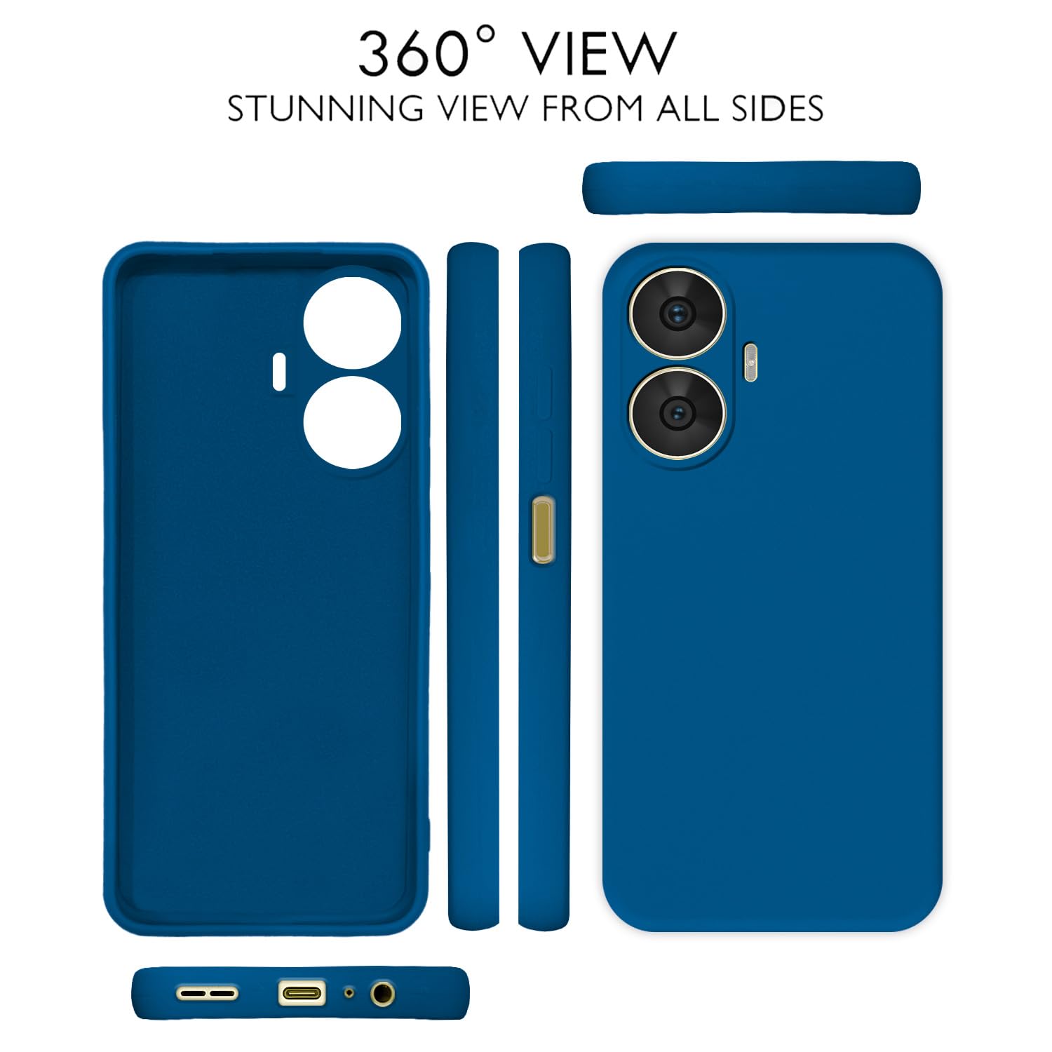 Pikkme Realme C55 / Narzo N55 Liquid Silicone Back Cover | Blue