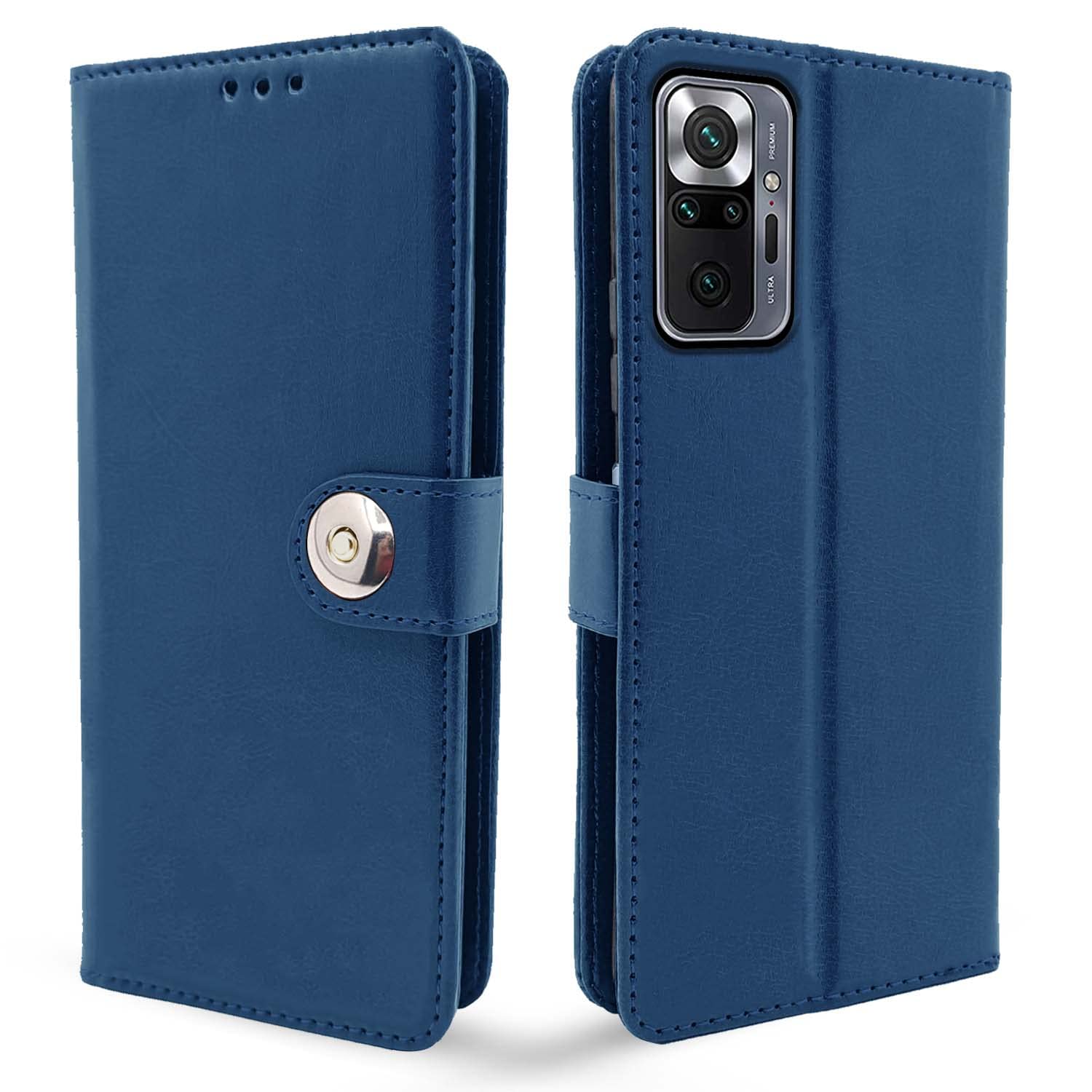 Redmi Note 10 Pro / Note 10 Pro Max Button Flip Cover -Blue