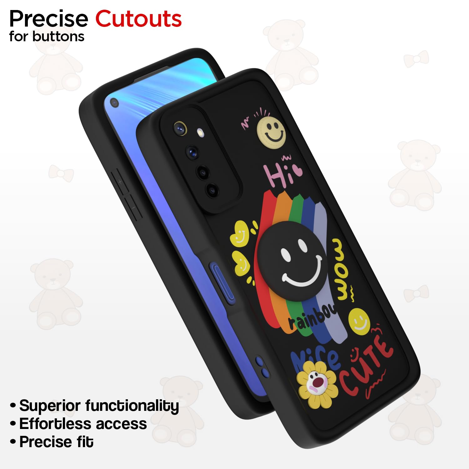 Pikkme Realme 6/6i Soft Silicone black phone cover – photo 6