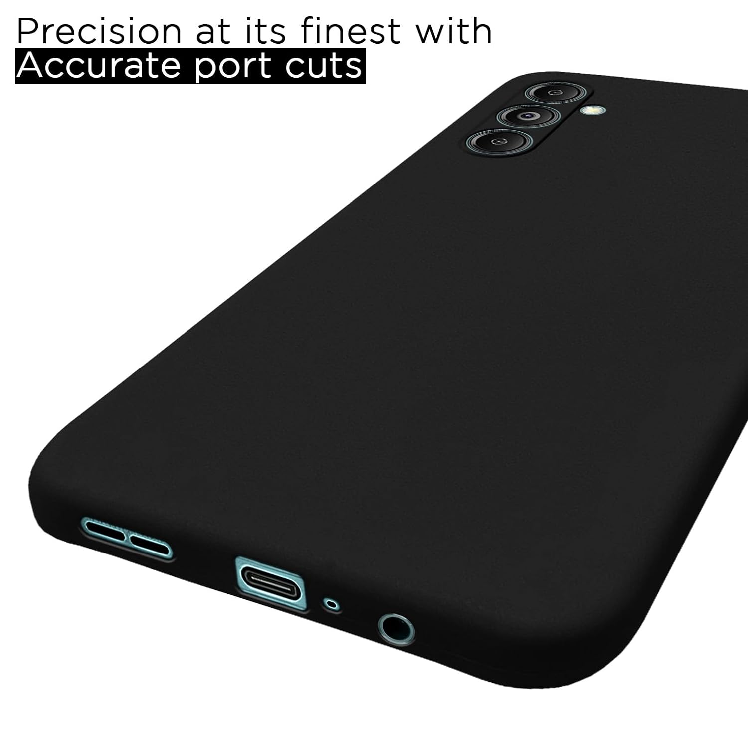 Pikkme Samsung Galaxy M14 5G Liquid Silicone Back Cover | Black