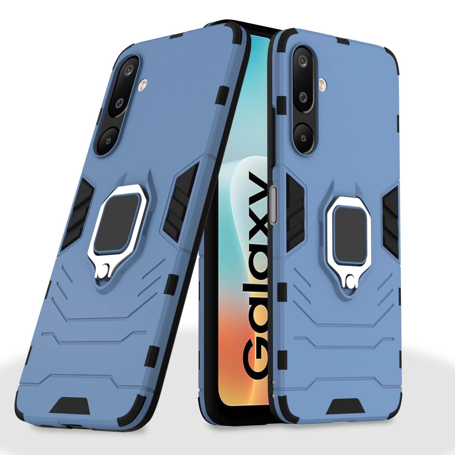 Pikkme Samsung Galaxy M16 5G D5 Tough Armor Back Cover (Blue)