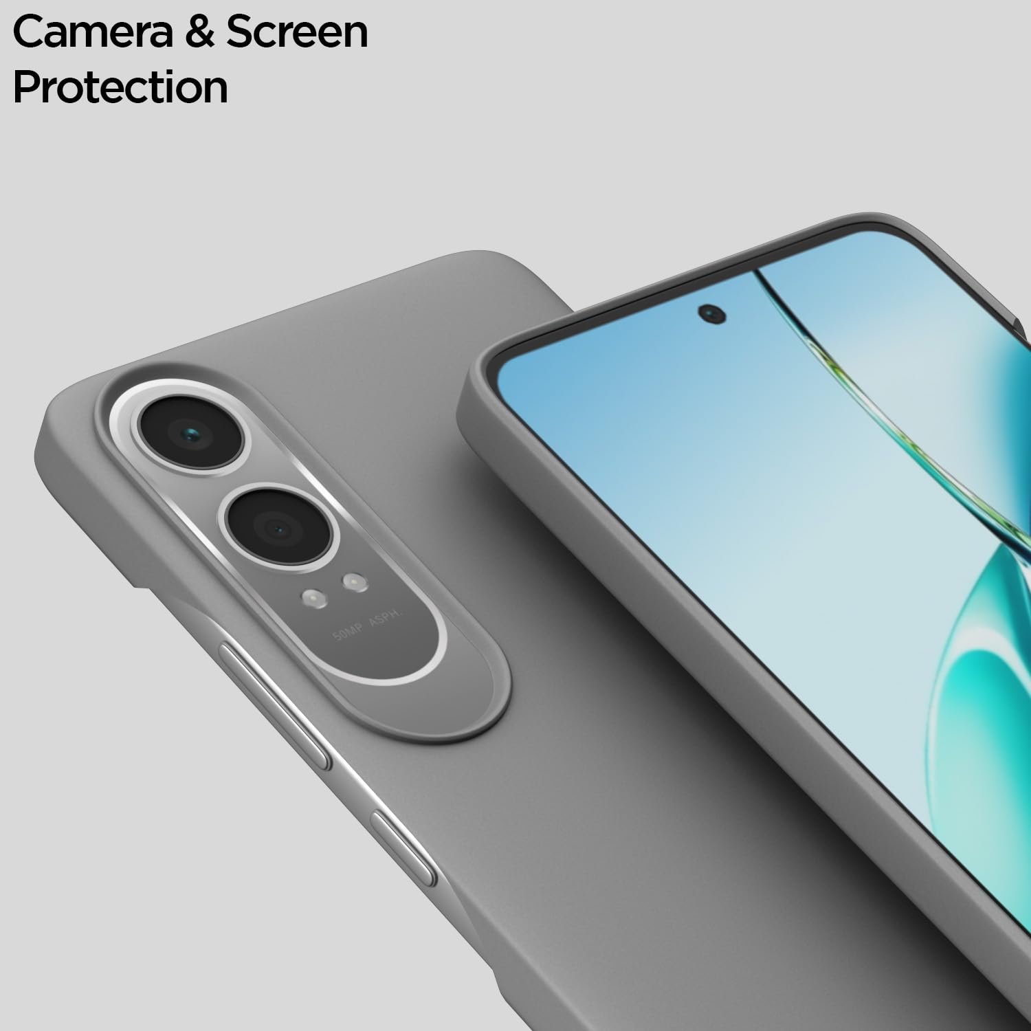 Pikkme OnePlus Nord Ce 4 Lite 5G SideCut Back Cover (Grey)