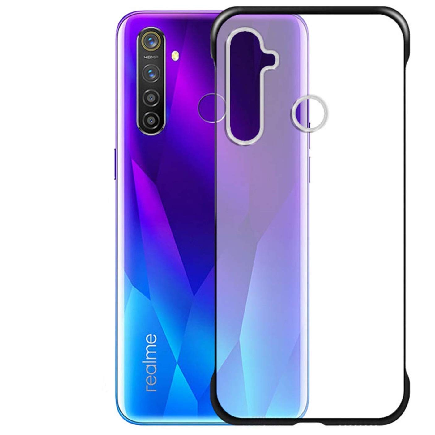Pikkme black back cover for Realme 5 Pro