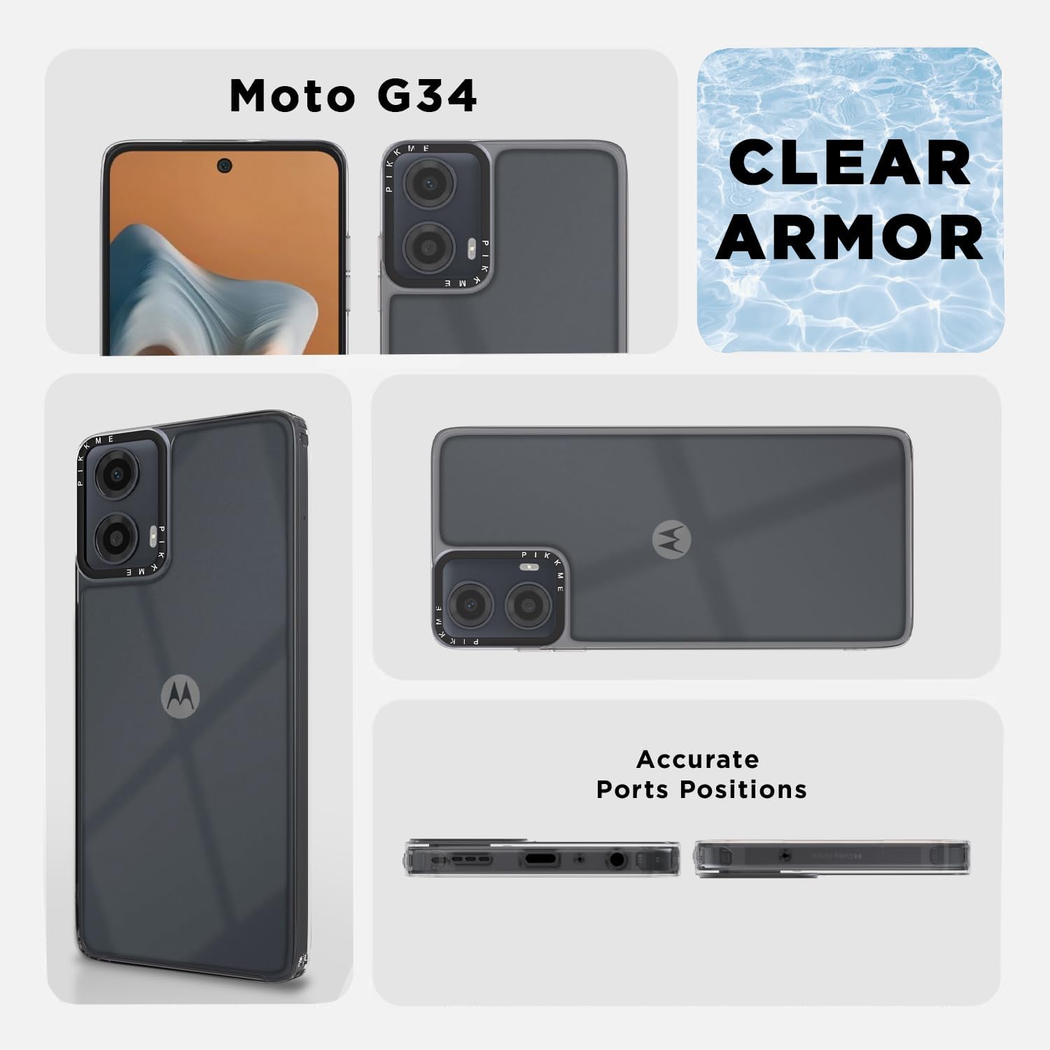 Moto G34/G45 5G Hybrid mobile cover in transparent by Pikkme – photo 6