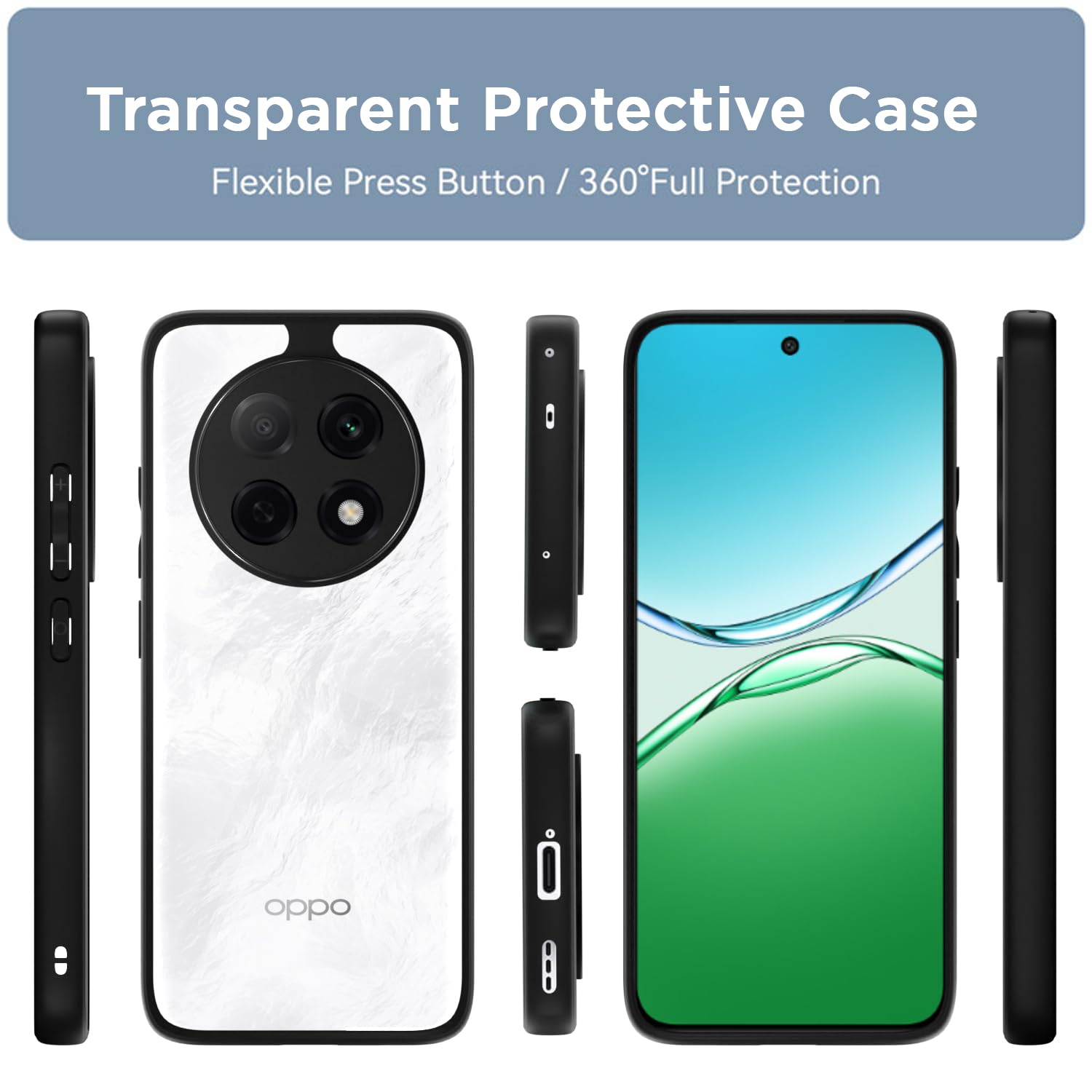 Pikkme Oppo F29 Pro 5G Eagle 2 Shockproof Sleek Hybrid Armor Back Cover (Black)