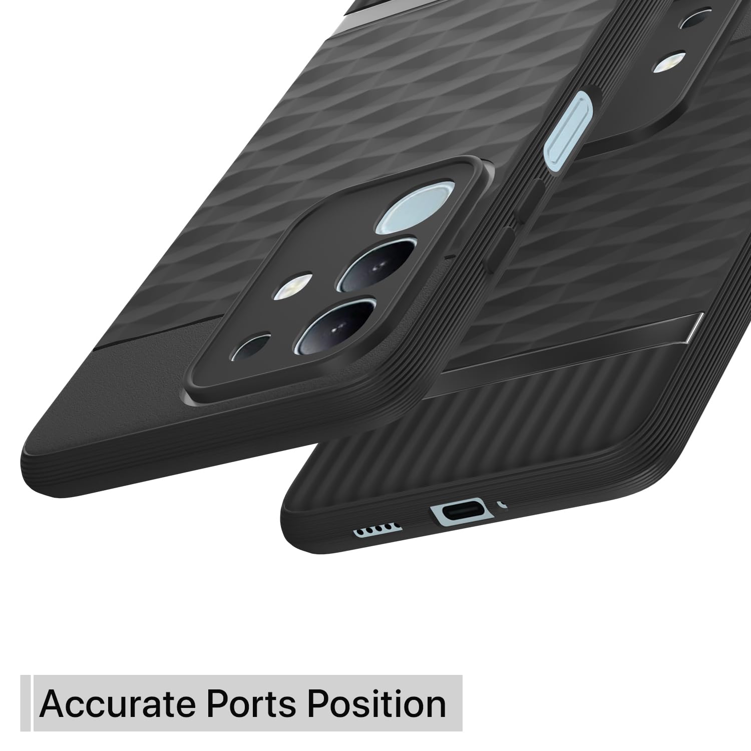 Pikkme Vivo T4x 5G Shockproof Soft Flexible Gencase Back Cover (Black)