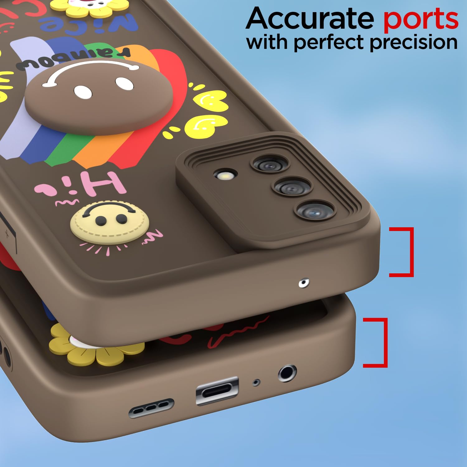 Pikkme brown Soft Silicone mobile cover for Oppo F19/F19s – photo 4