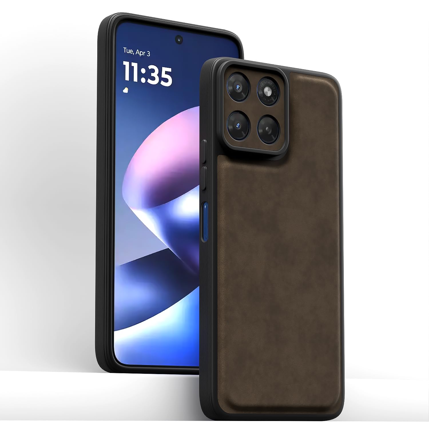 Pikkme coffee Leather mobile cover for Moto G37 5G – photo 2