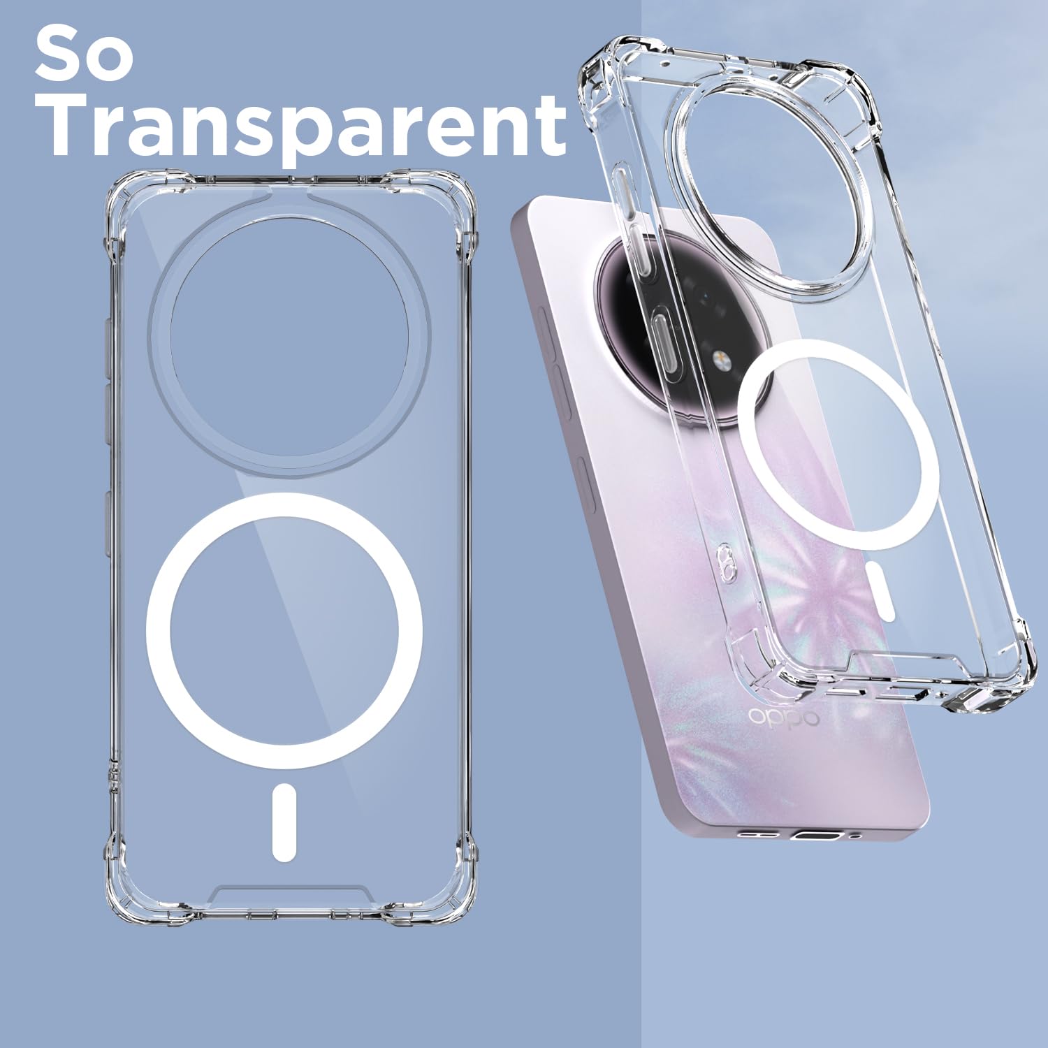 Pikkme transparent mag-safe MagSafe back cover for Oppo F31 Pro Plus 5G – photo 2