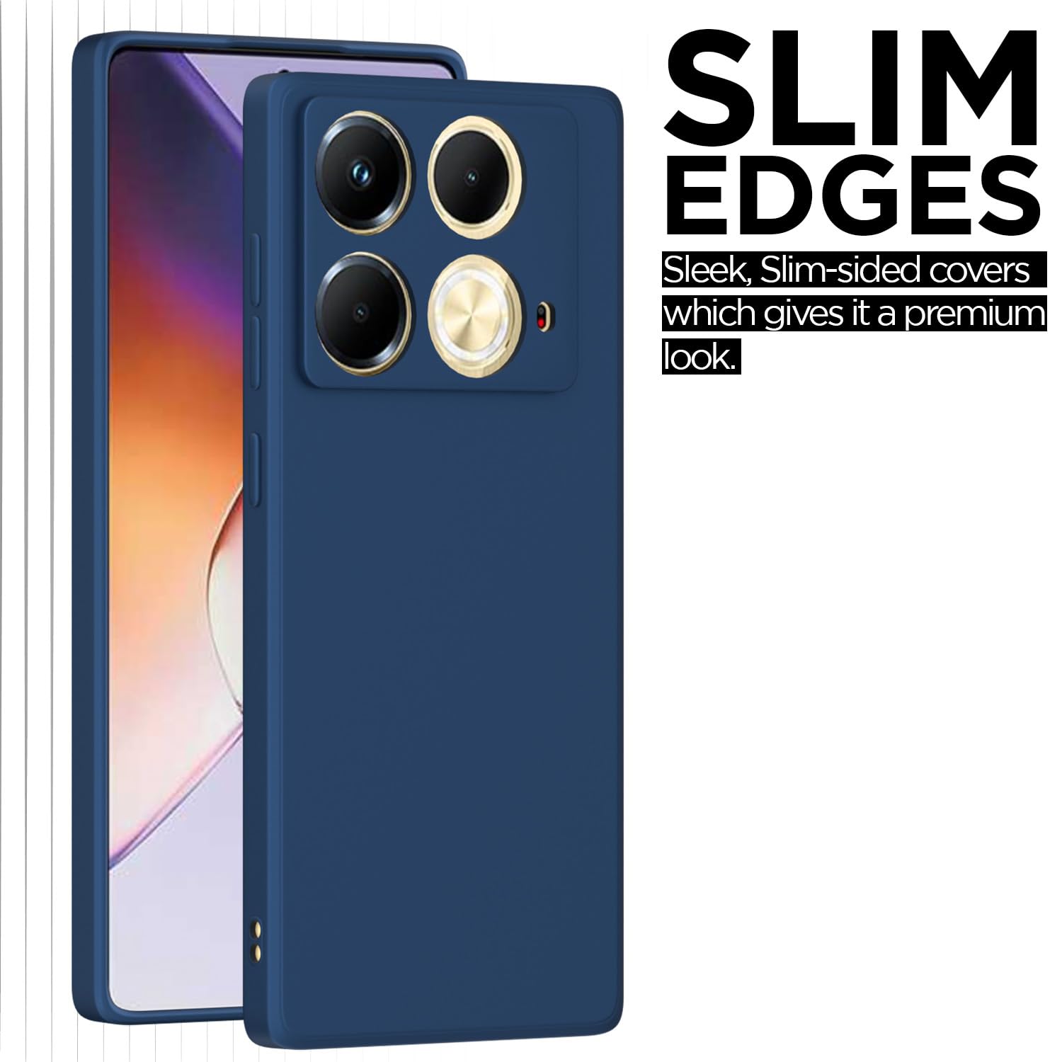 Pikkme Infinix Note 40 Liquid Silicone Back Cover | Blue
