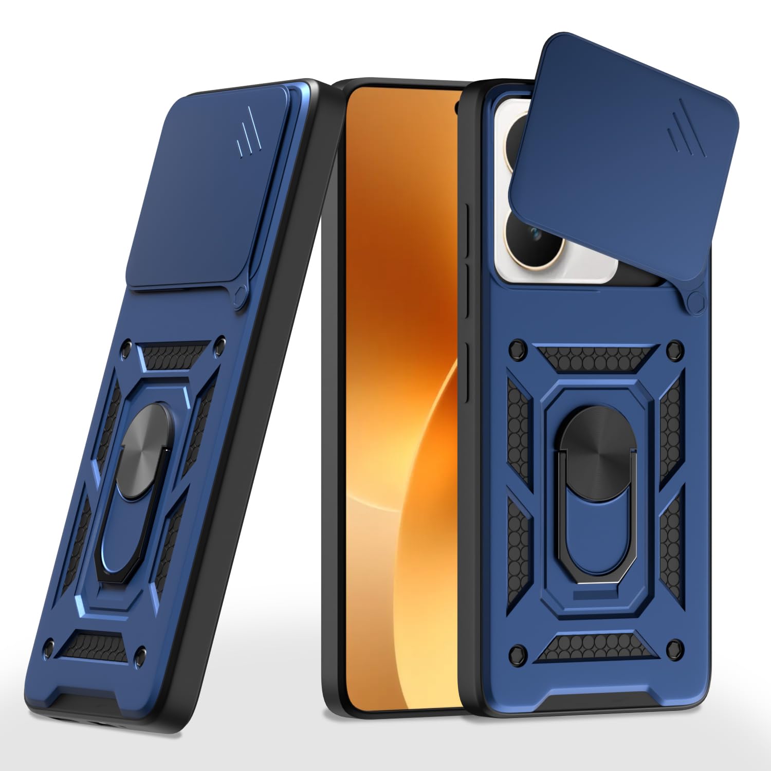 Pikkme blue D10 Camera Shield mobile cover for Realme 15 5G/15 Pro 5G/360