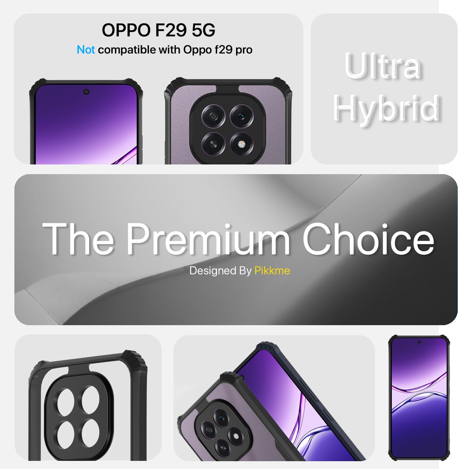 Black Clear back cover for Oppo F29 5G Ultra – Pikkme – photo 2