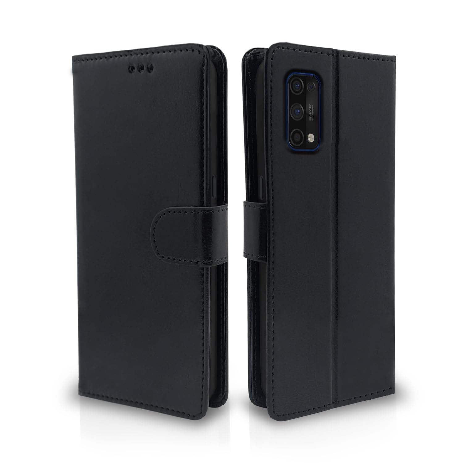 Pikkme Realme 7 Pro Wallet black flip case