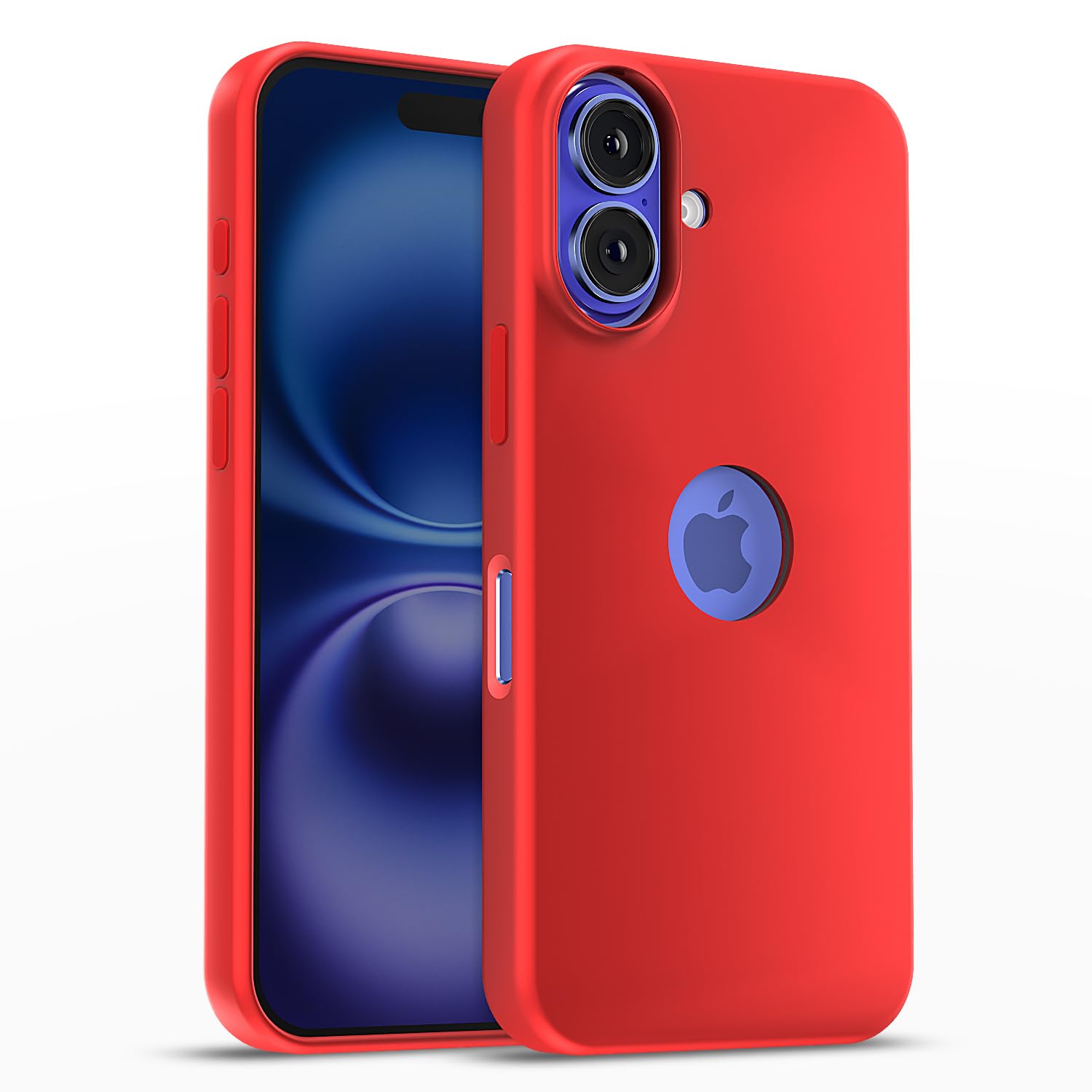 Pikkme iPhone 16 Super Soft Silicone Back Cover - Red