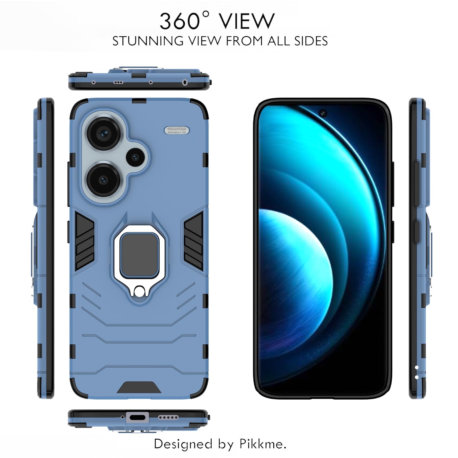 Redmi Note 13 Pro Plus 5G D5 Tough Armor mobile back cover in blue by Pikkme – photo 3