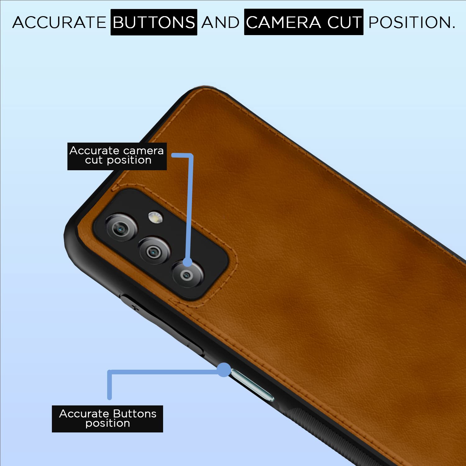 Pikkme Samsung Galaxy F23 5G Leatherback Back Case | Brown