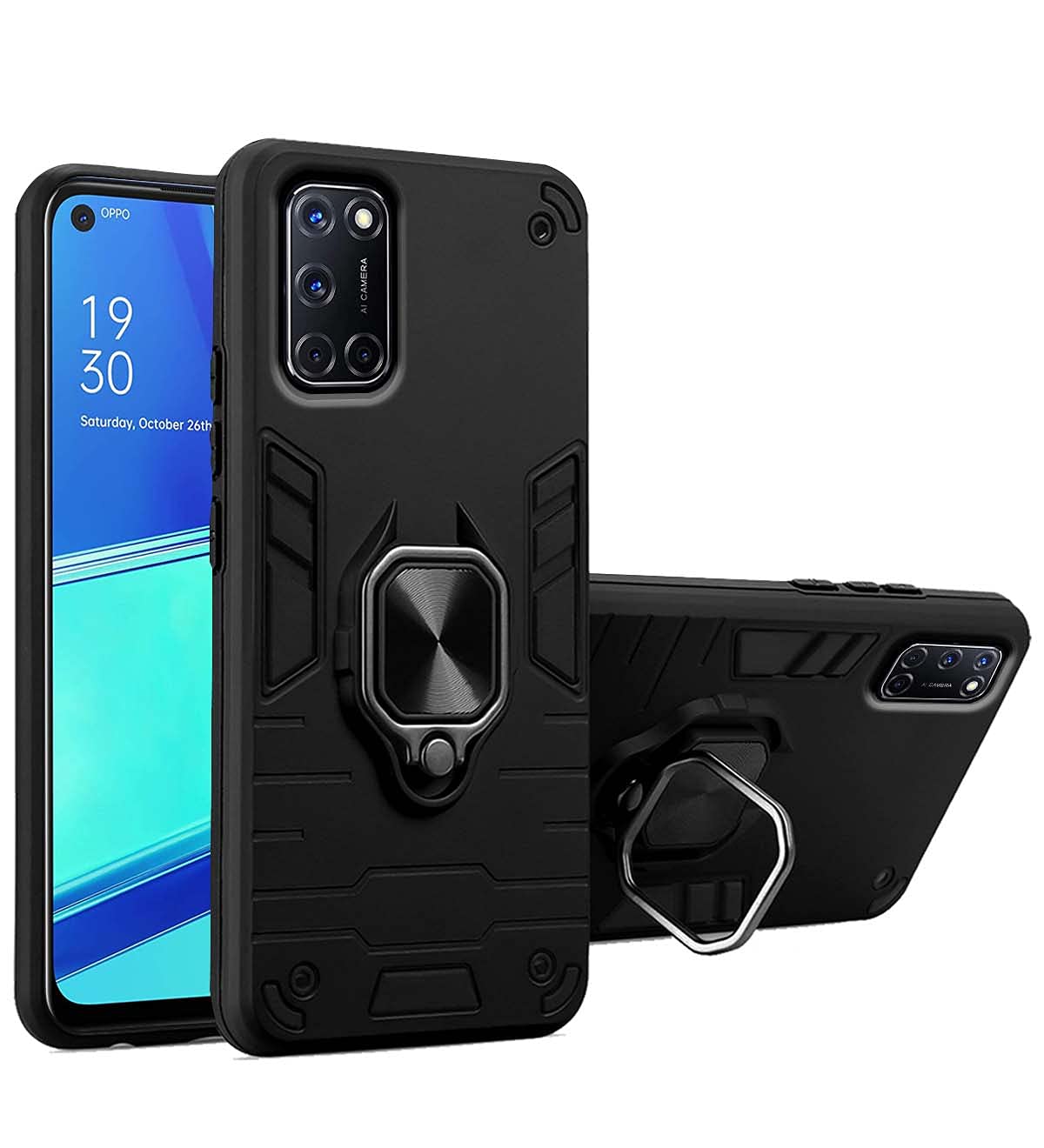 Pikkme black D5 Tough Armor mobile cover for Oppo A52