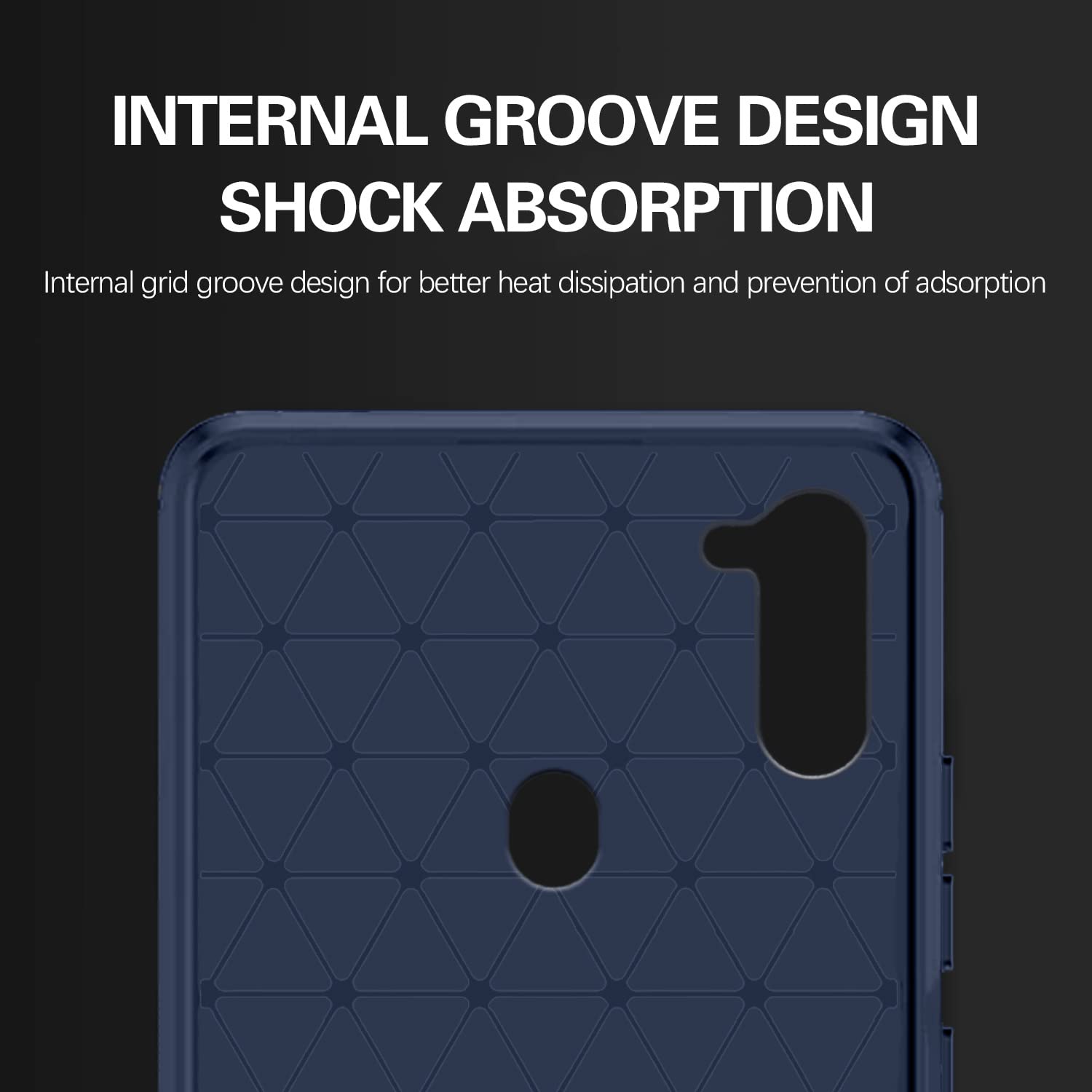 Pikkme Samsung Galaxy M11 Hybrid Carbon Fiber Back Cover | Blue