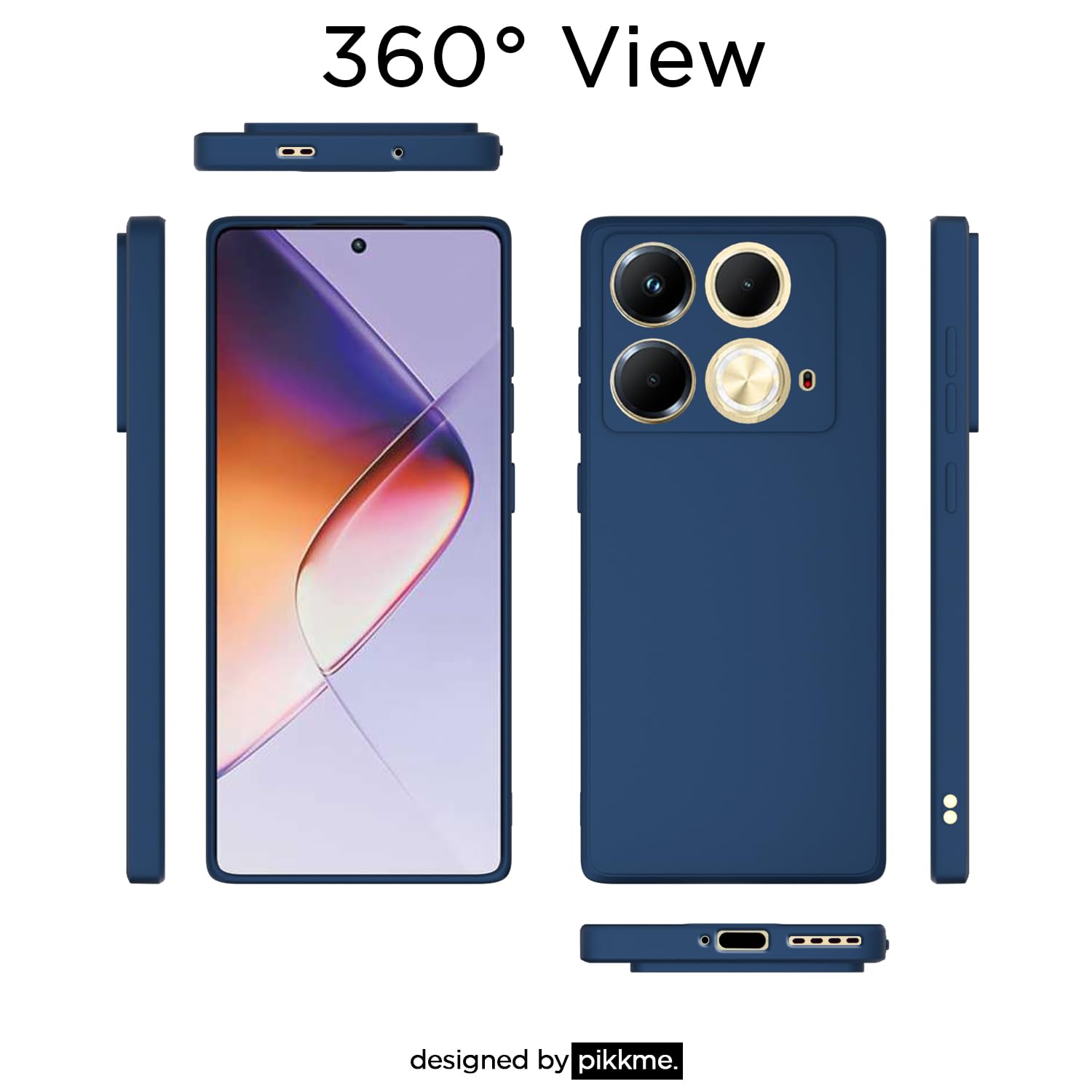 Pikkme Infinix Note 40 Liquid Silicone Back Cover | Blue