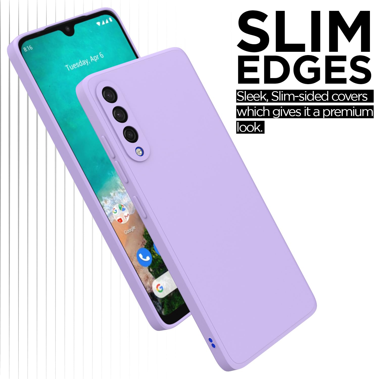 Pikkme Mi A3 Liquid Silicone purple phone cover – photo 7