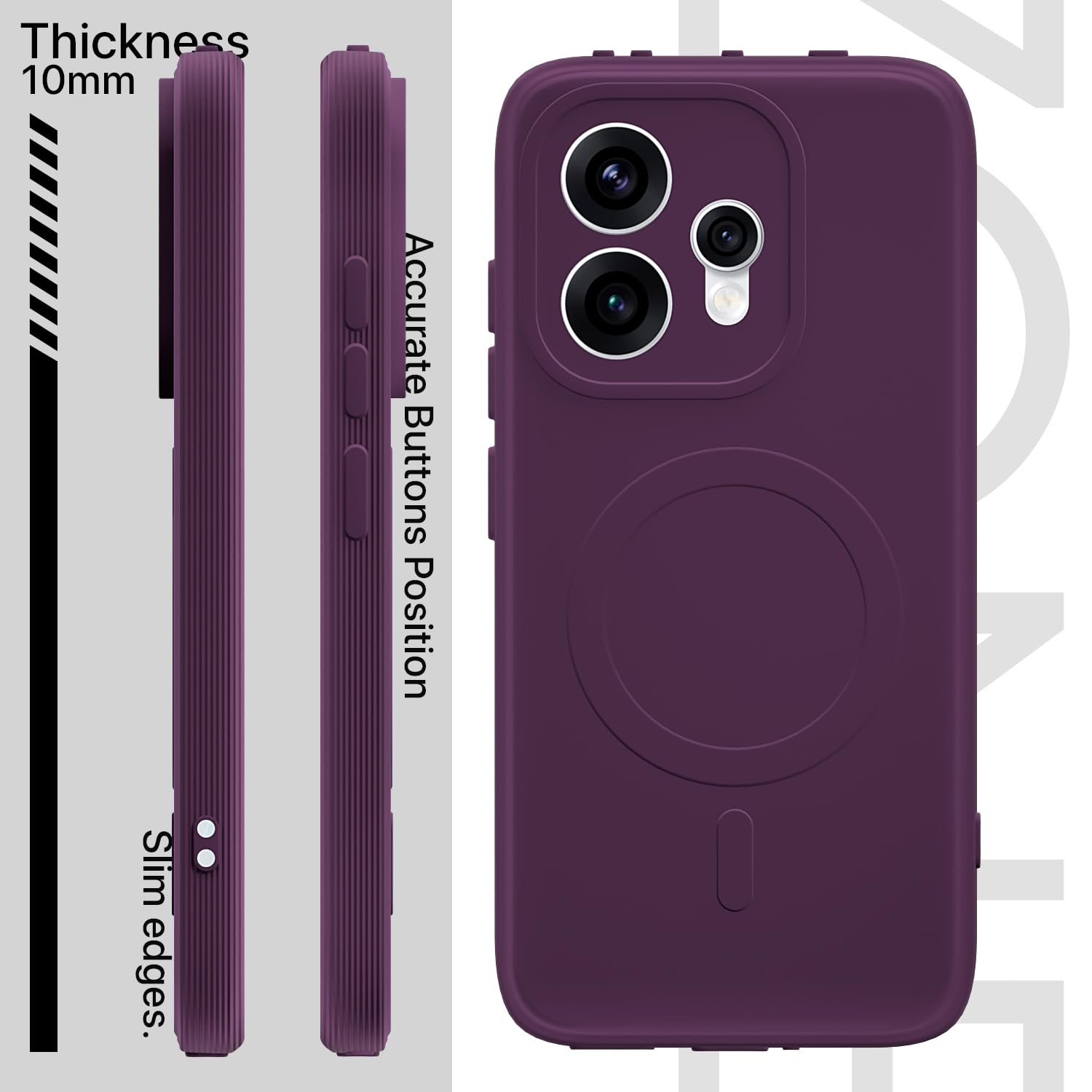 Purple MagSafe mobile cover for Oppo Reno 15 5G – Pikkme – photo 3
