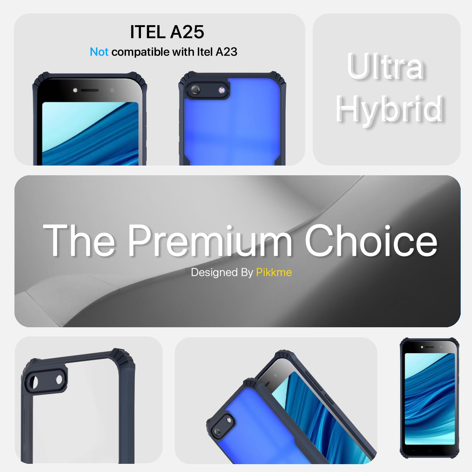 Pikkme blue Clear phone cover for Itel A25 – photo 3